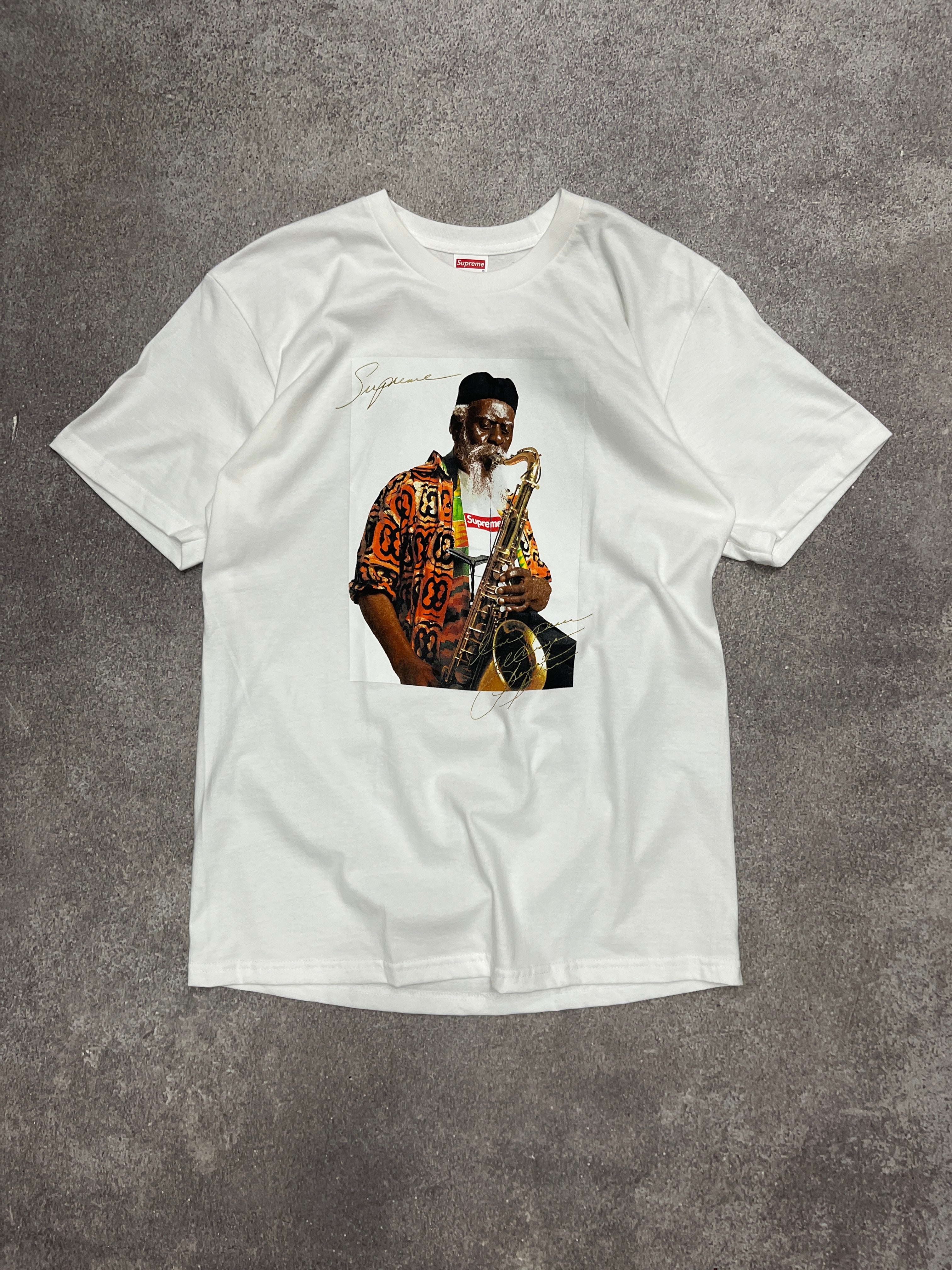 Supreme Saxophone TShirt White // Medium - RHAGHOUSE VINTAGE