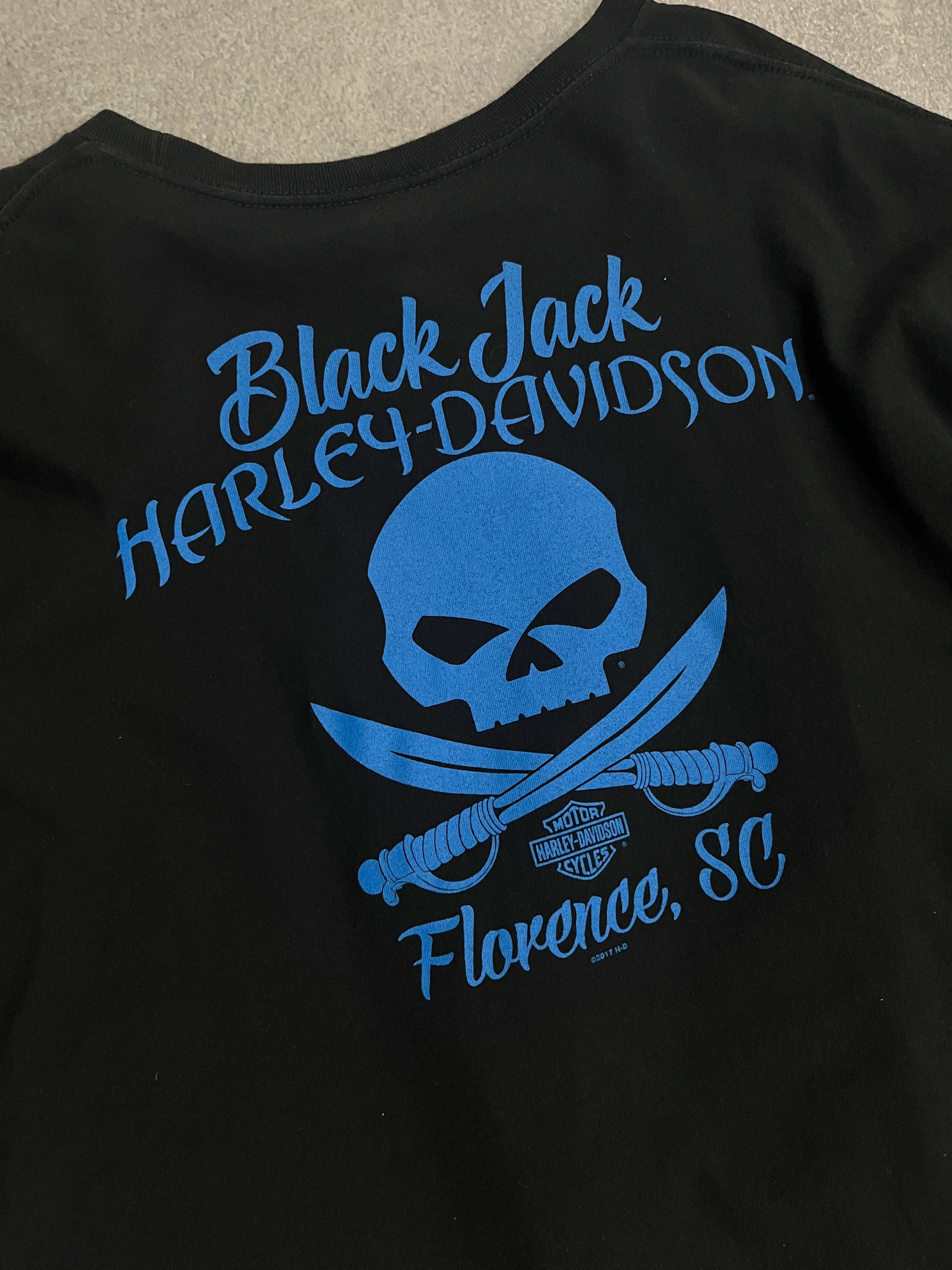 Vintage Harley Davidson Skull T Shirt Black // 3X-Large - RHAGHOUSE VINTAGE