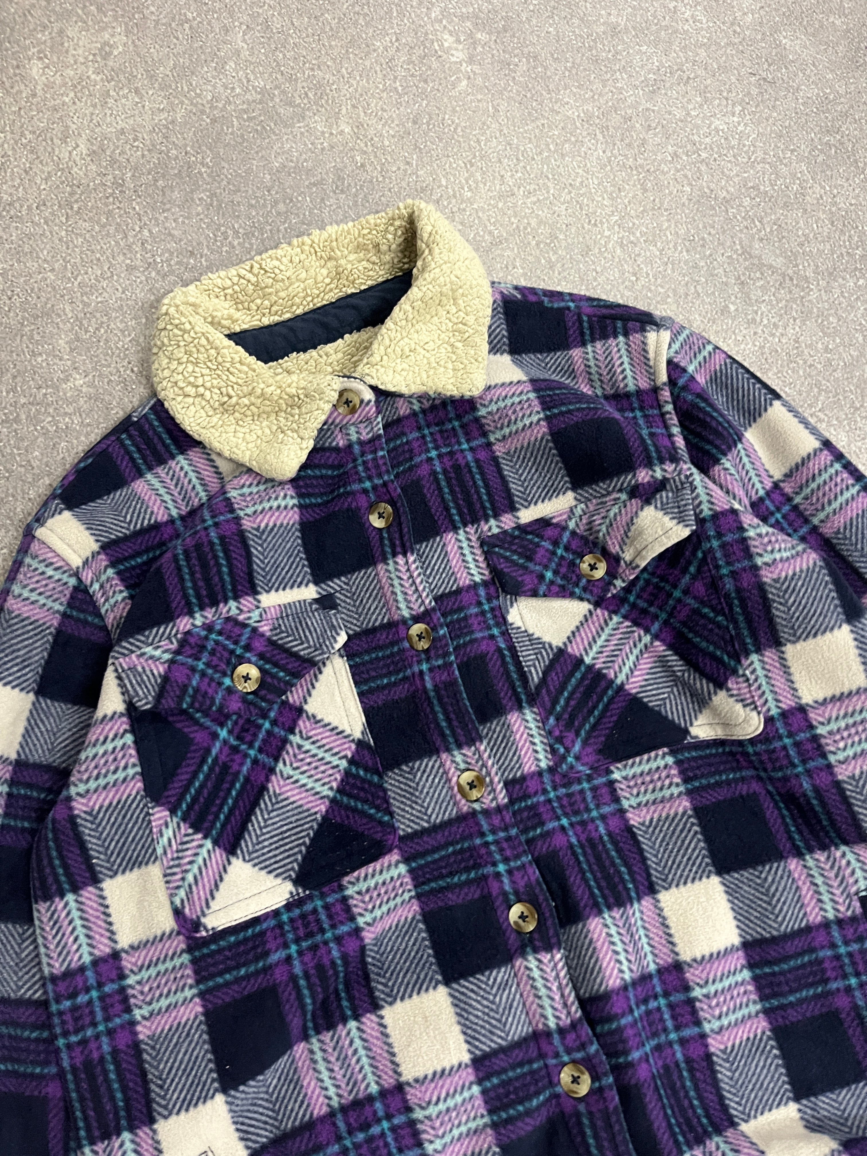 Vintage Fleece Shirt Purple // X-Small - RHAGHOUSE VINTAGE