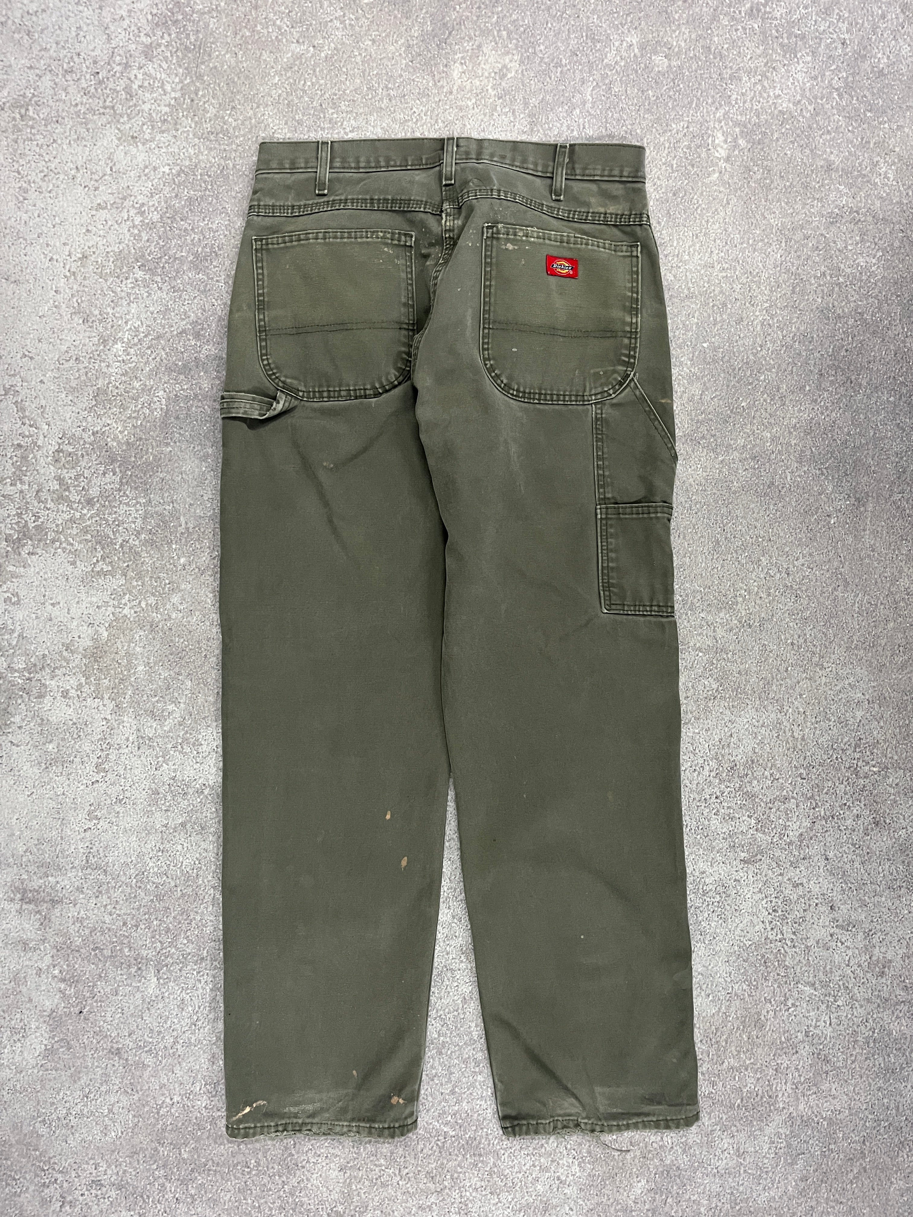 Vintage Dickies Carpenter Pants Green // W34 L31 - RHAGHOUSE VINTAGE