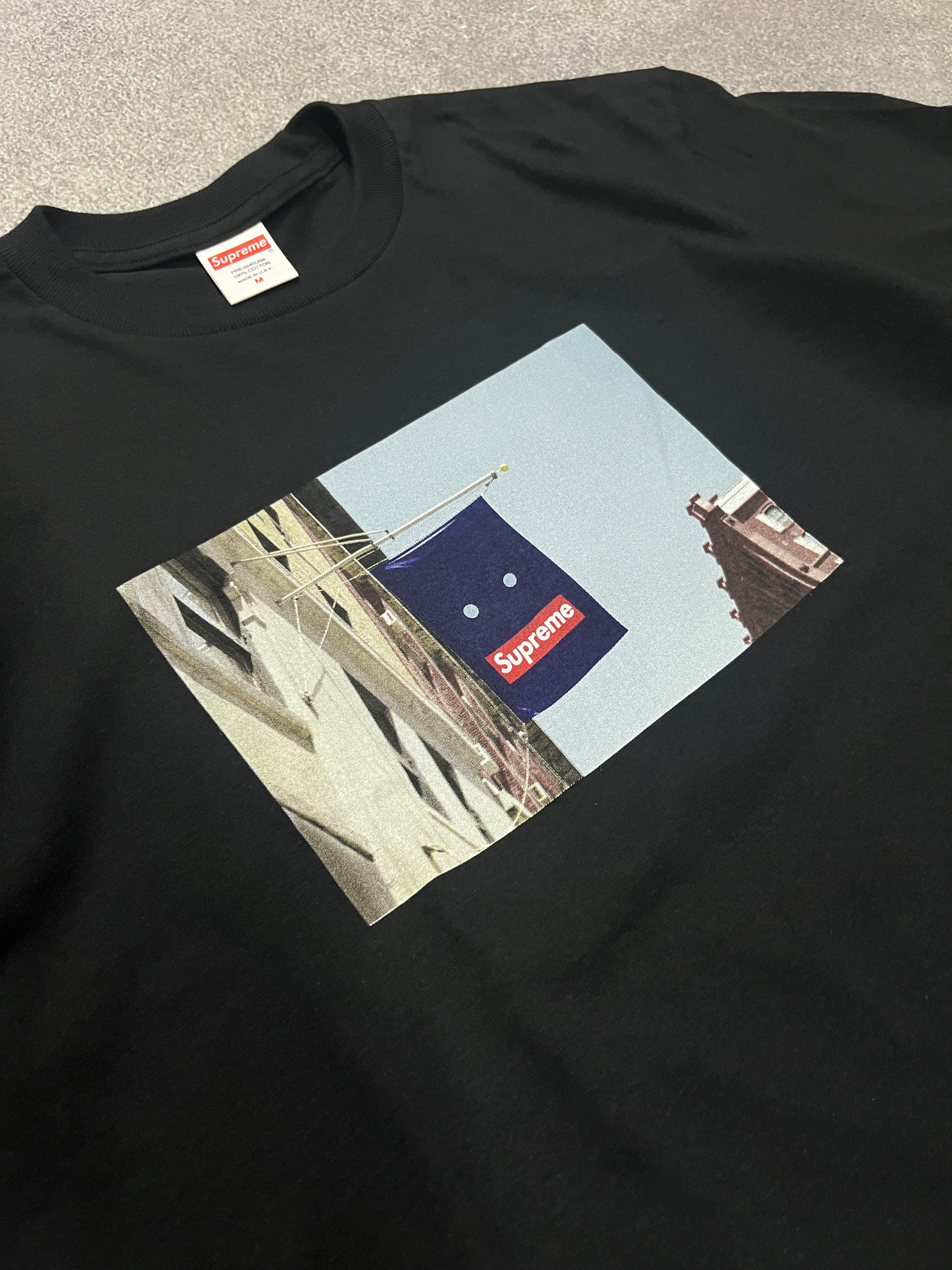 Supreme Banner TShirt Black // Medium - RHAGHOUSE VINTAGE