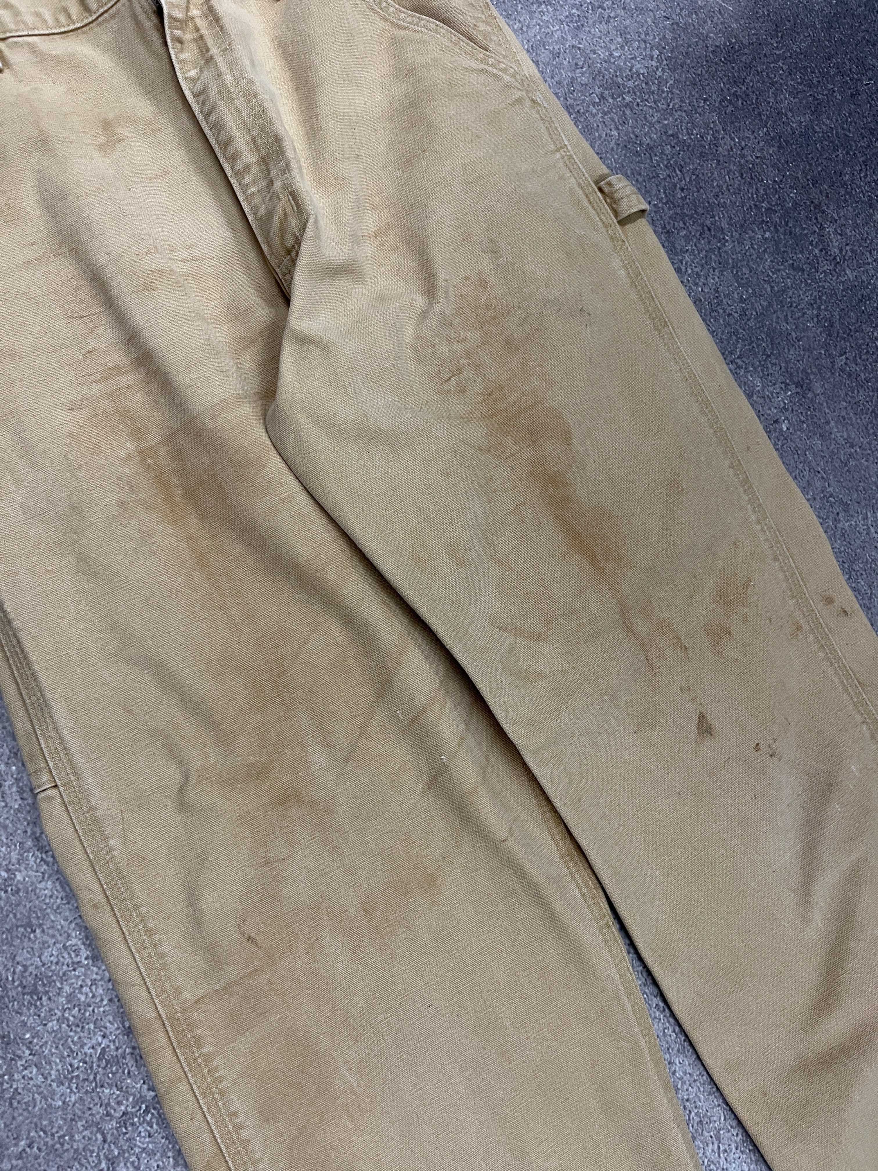 Vintage Carhartt Carpenter Pants Beige // W34 L30 - RHAGHOUSE VINTAGE