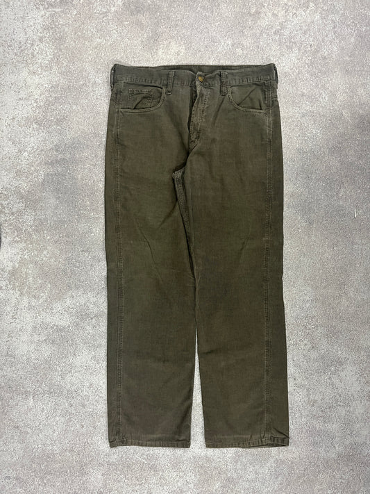 Vintage Carhartt Corduroy Pants Green // W35 L30 - RHAGHOUSE VINTAGE