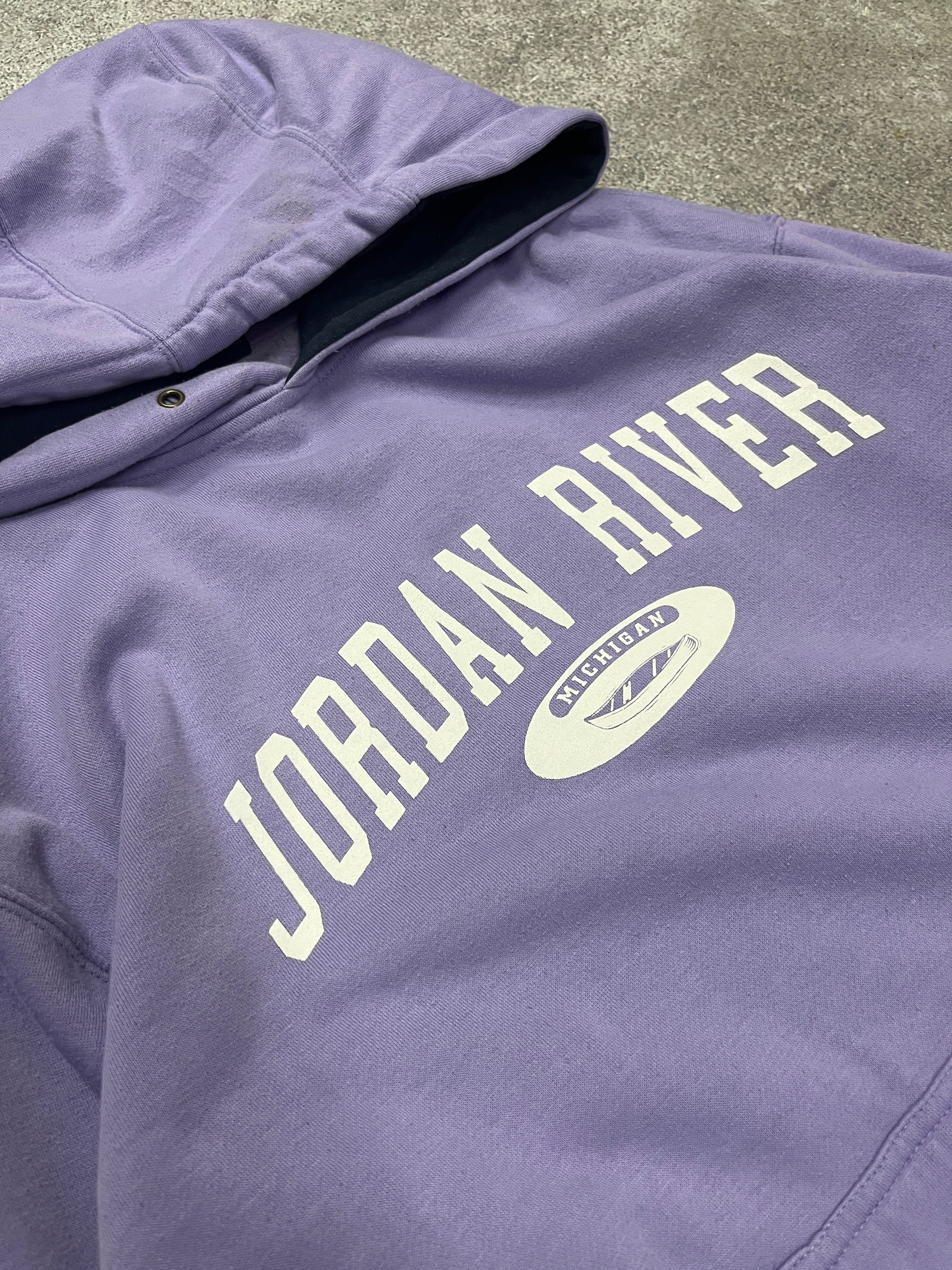 Vintage Jordan River Hoodie Purple // Medium - RHAGHOUSE VINTAGE