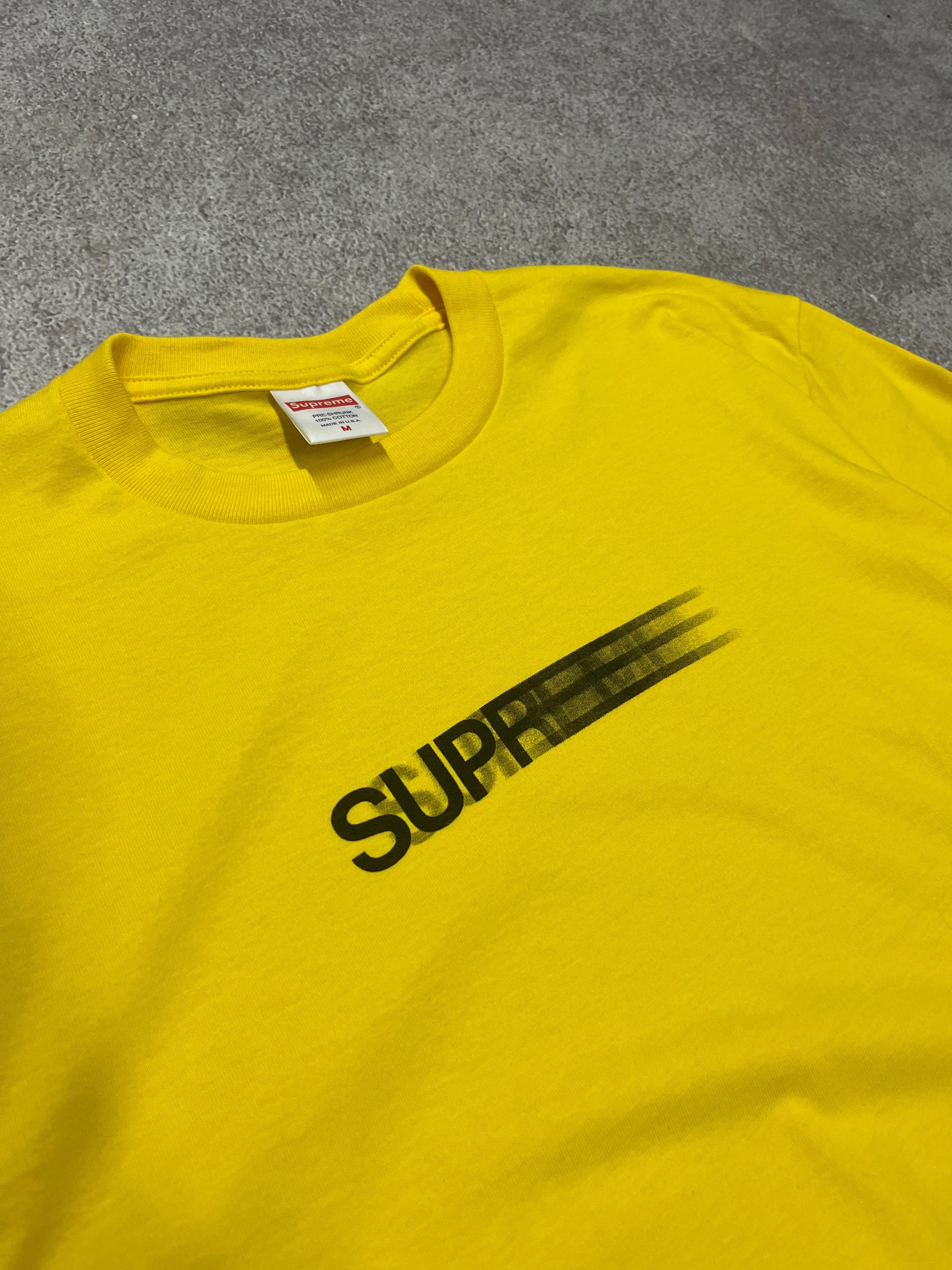 Supreme Motion TShirt Yellow // Medium - RHAGHOUSE VINTAGE