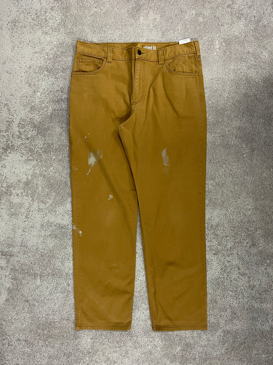 Vintage Carhartt Relaxed Fit Pants Light Brown // W36 L32 - RHAGHOUSE VINTAGE