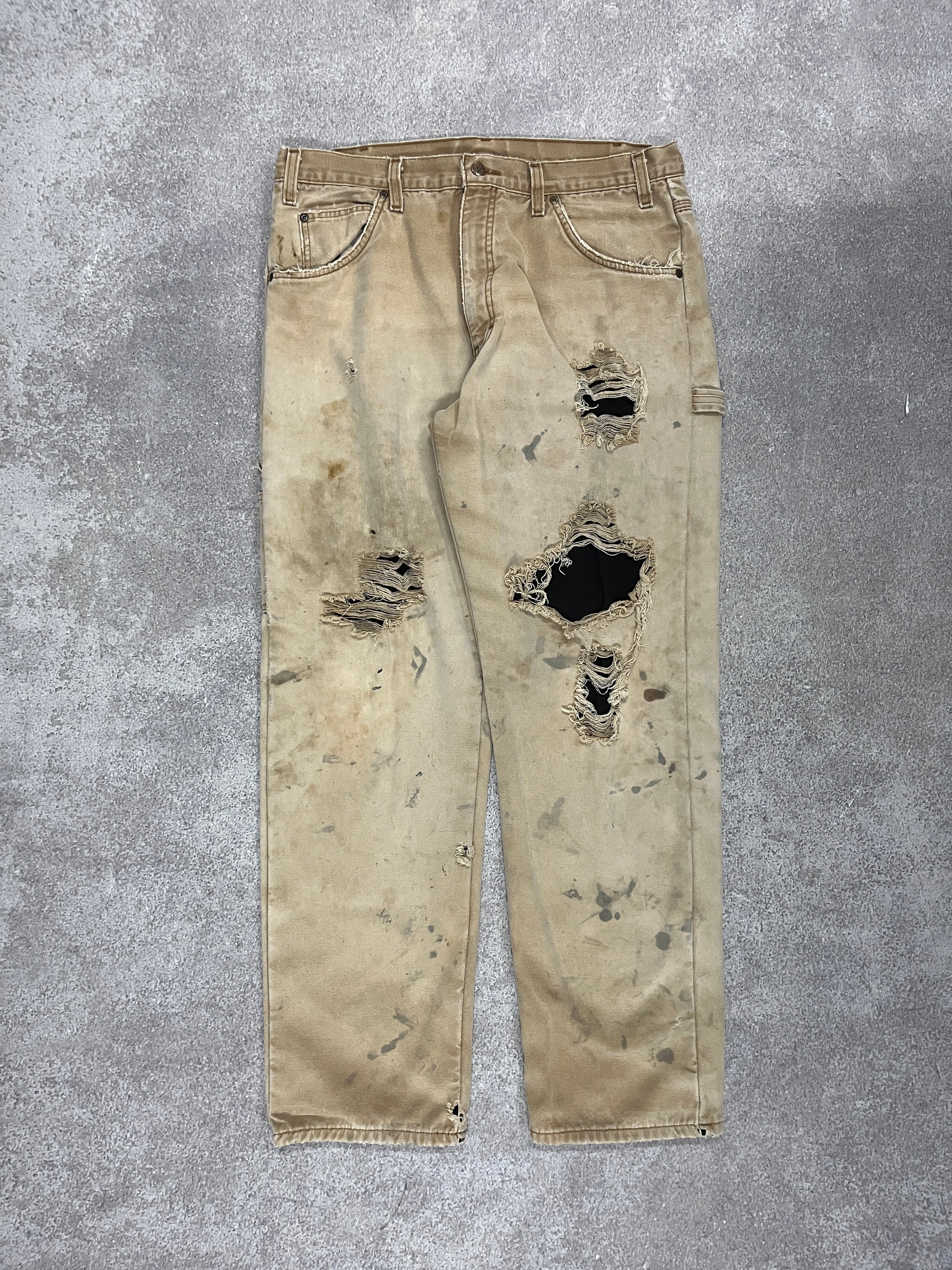 Vintage Dickies Carpenter Pants Beige // W36 L34 - RHAGHOUSE VINTAGE