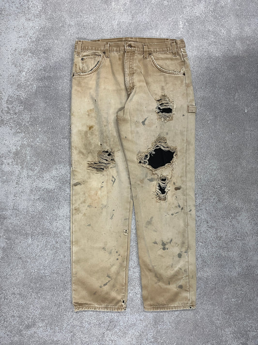 Vintage Dickies Carpenter Pants Beige // W36 L34 - RHAGHOUSE VINTAGE