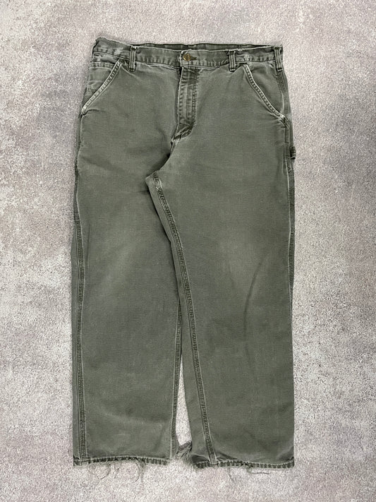 Vintage Carhartt Carpenter Pants Green // W36 L29 - RHAGHOUSE VINTAGE