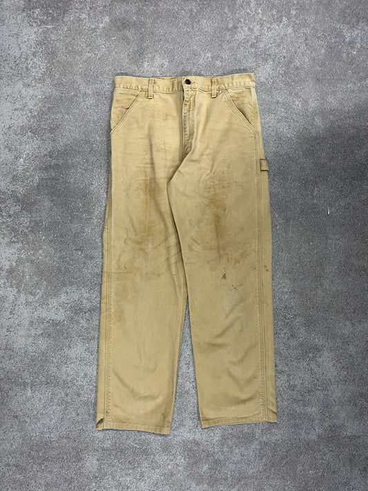 Vintage Carhartt Carpenter Pants Beige // W34 L30 - RHAGHOUSE VINTAGE