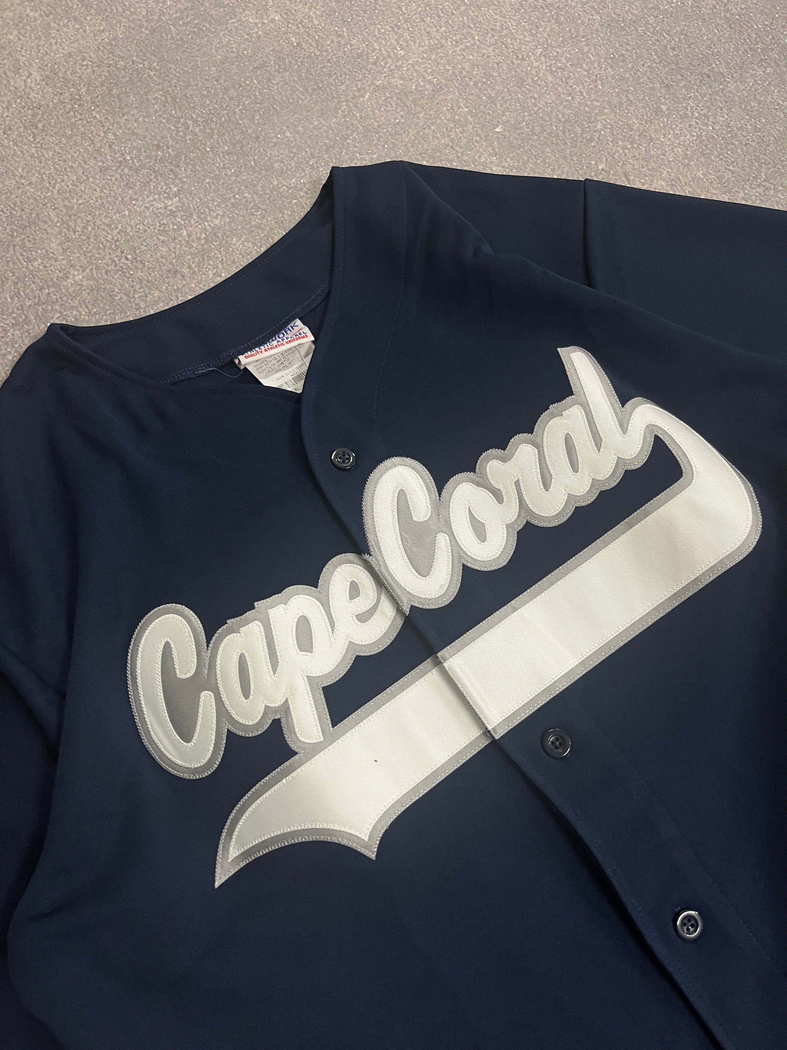 Vintage CapeCoral Jersey TShirt Blue // Large - RHAGHOUSE VINTAGE
