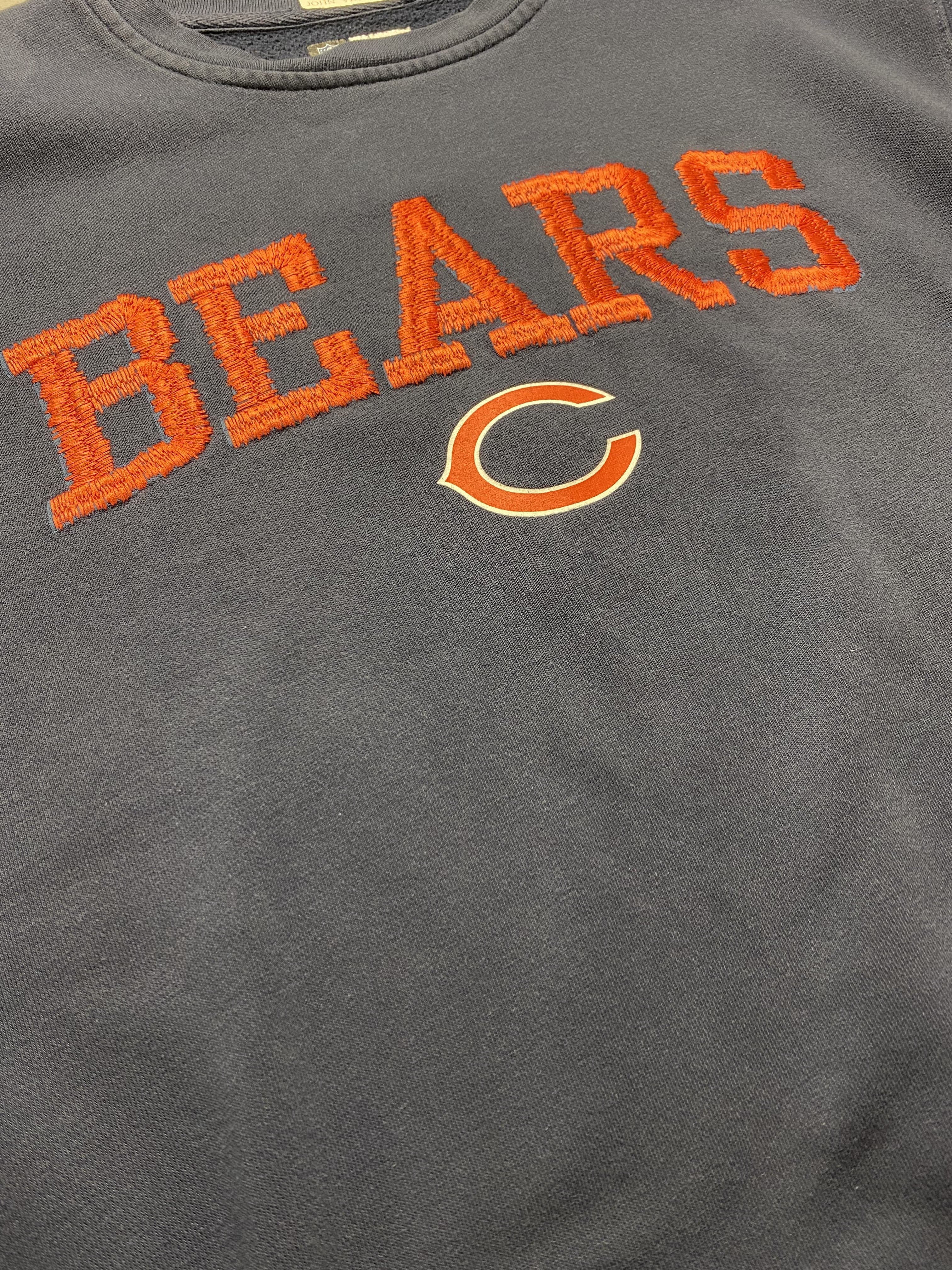 NFL Chicago Bears Logo Sweatshirt Navy // Large - RHAGHOUSE VINTAGE