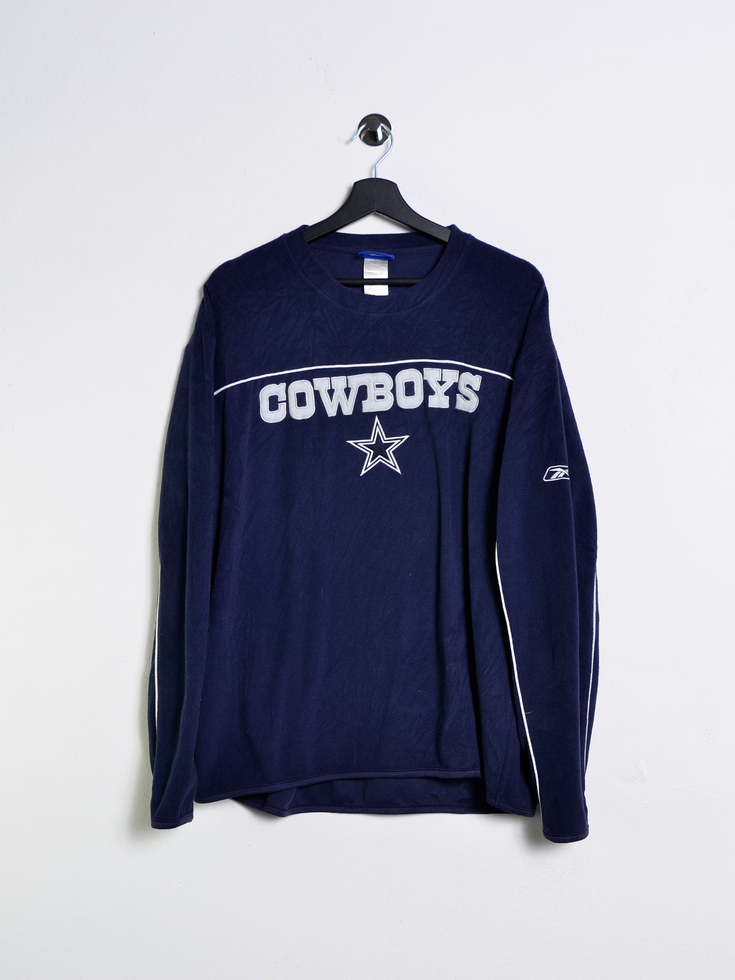 NFL Dallas Cowboys Fleece Sweatshirt Blue // Large - RHAGHOUSE VINTAGE