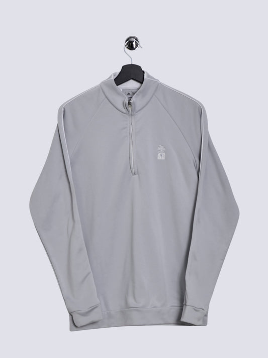 Adidas Golf Quarter Zip Sweatshirt Grey // Medium - RHAGHOUSE VINTAGE