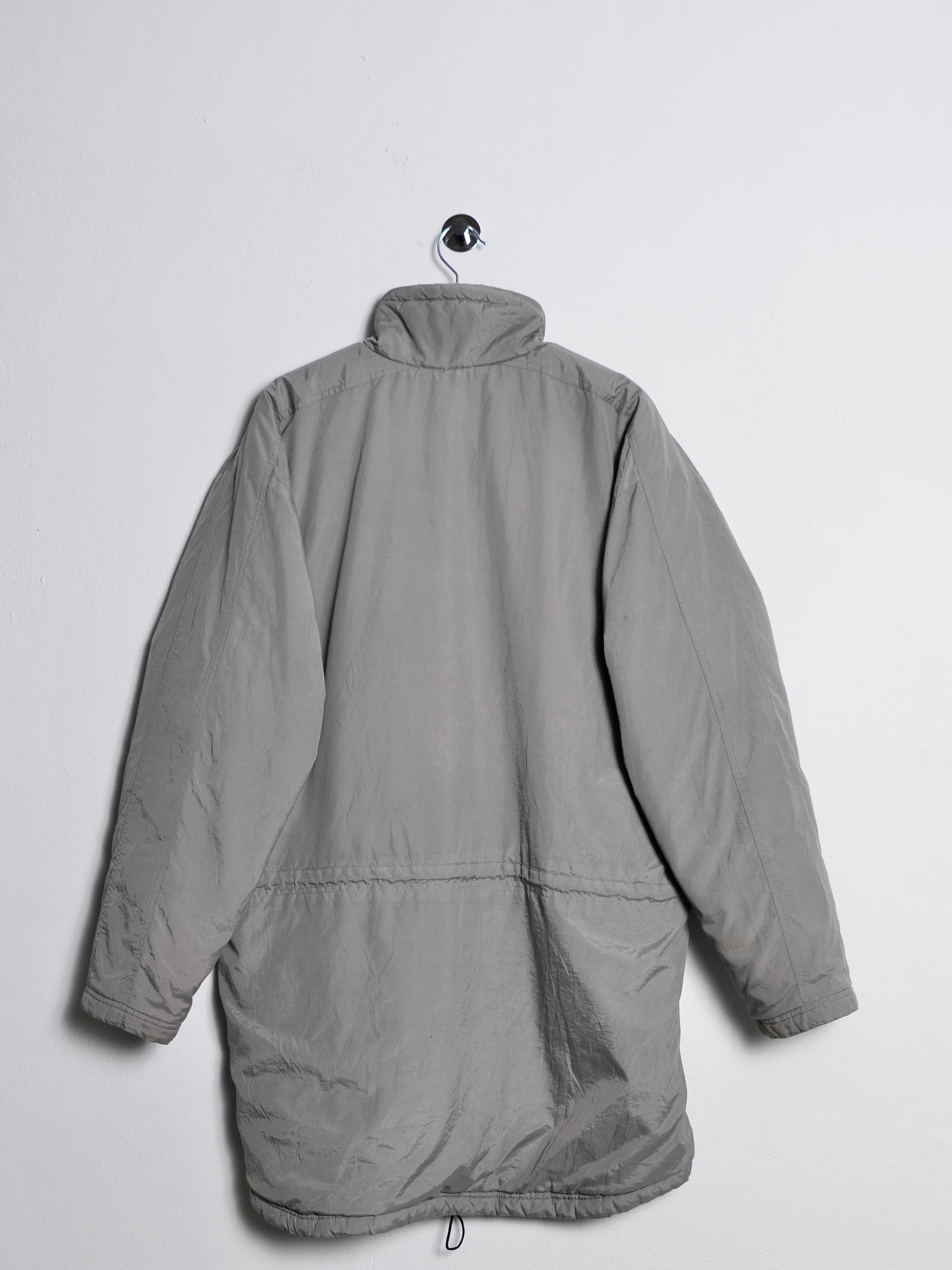 Nike Embroidered Swoosh Jacket Grey // Medium - RHAGHOUSE VINTAGE