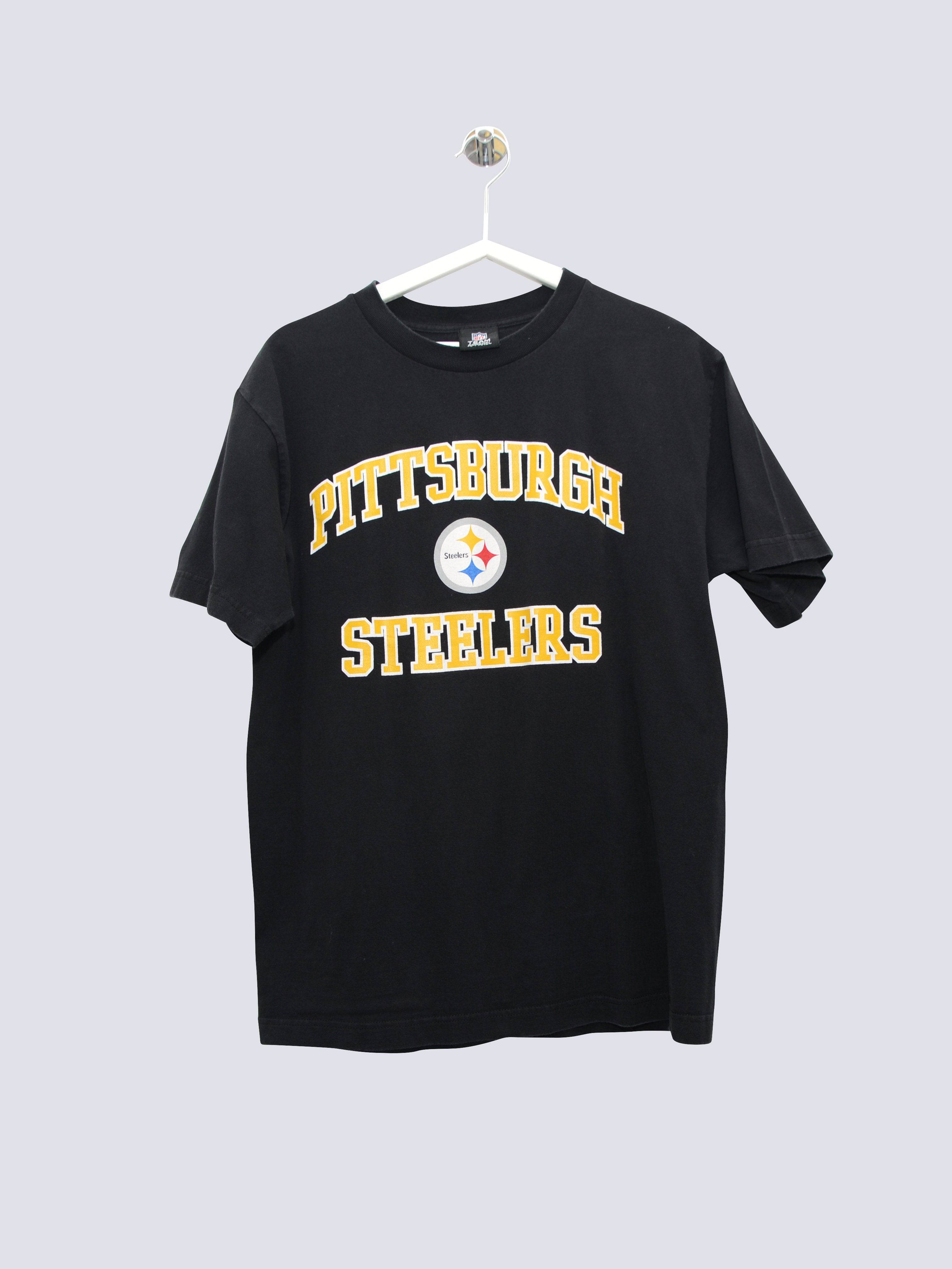 Vintage NFL Pittsburgh Steelers Shirt Black // Medium - RHAGHOUSE VINTAGE