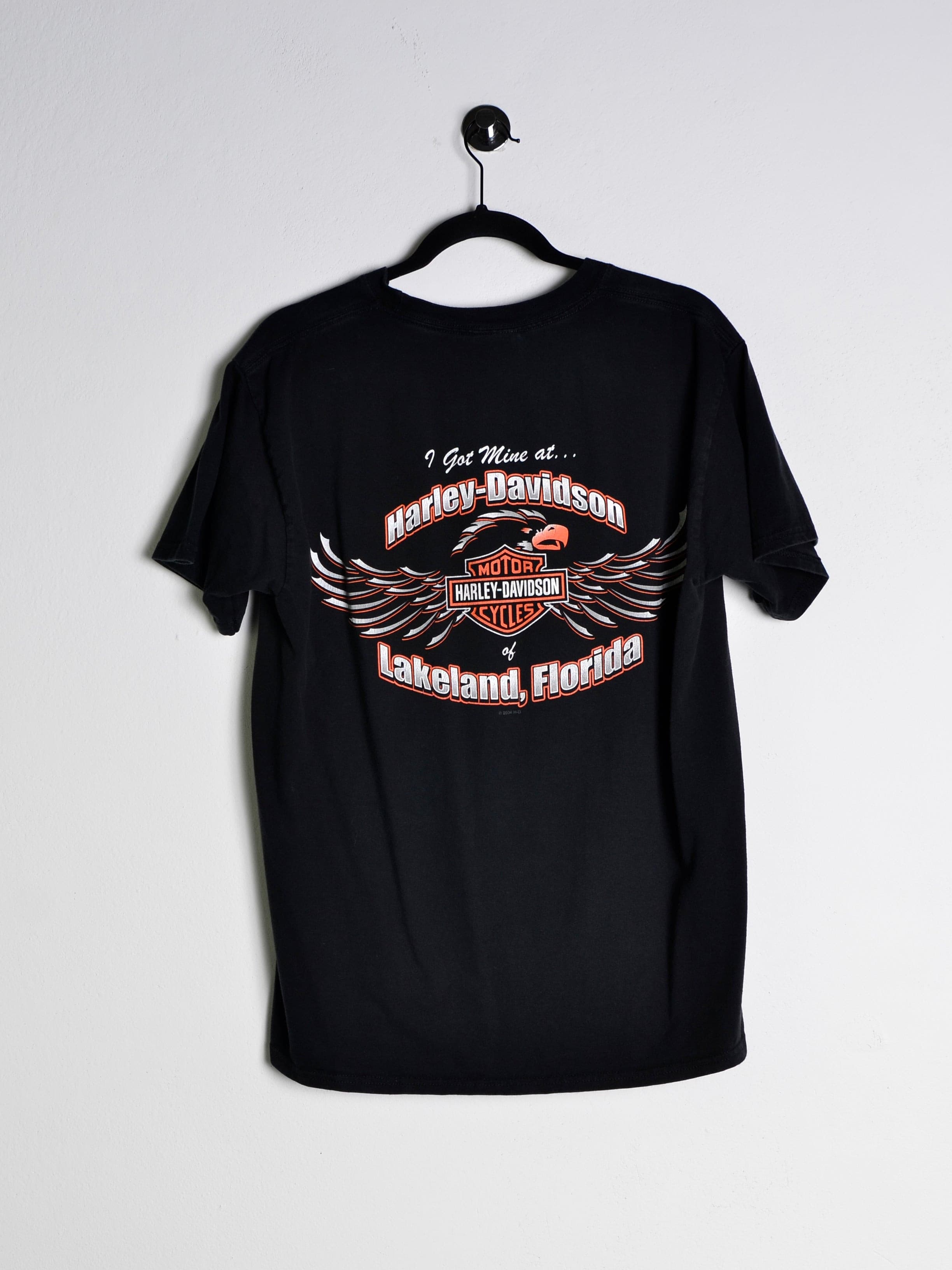 Vintage Harley Davidson „Lakeland“ Tee Black // Small - RHAGHOUSE VINTAGE
