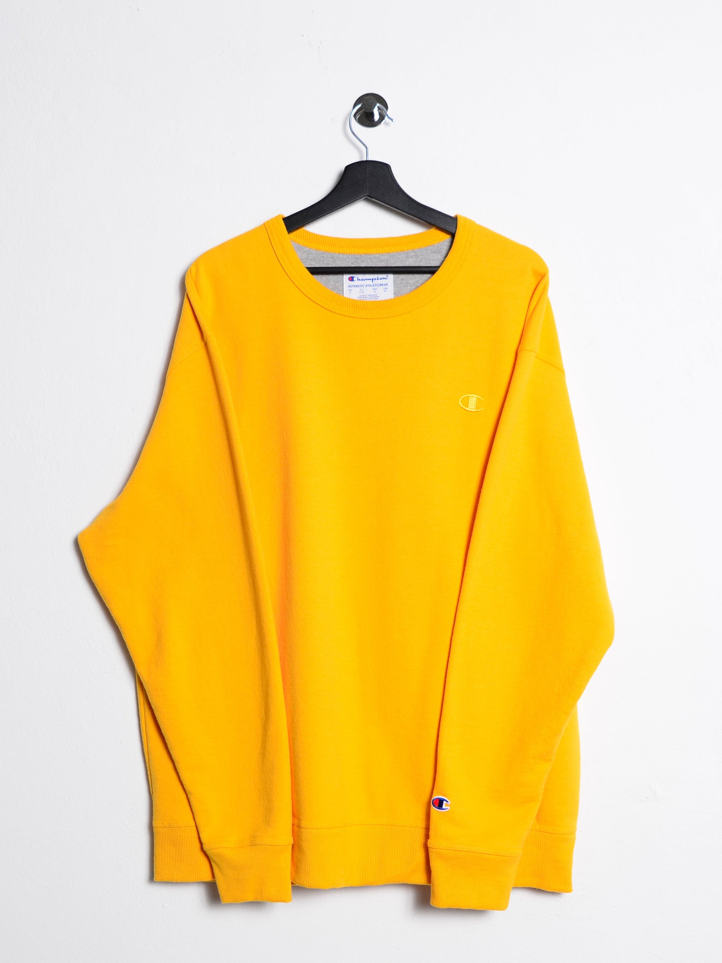 Champion Basic Sweatshirt Yellow  // X-Large - RHAGHOUSE VINTAGE