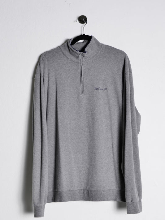 Ralph Lauren Quarter Zip Sweatshirt Grey // X-Large - RHAGHOUSE VINTAGE