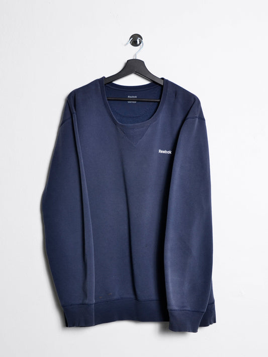 Reebok Basic Sweatshirt Blue // X-Large - RHAGHOUSE VINTAGE
