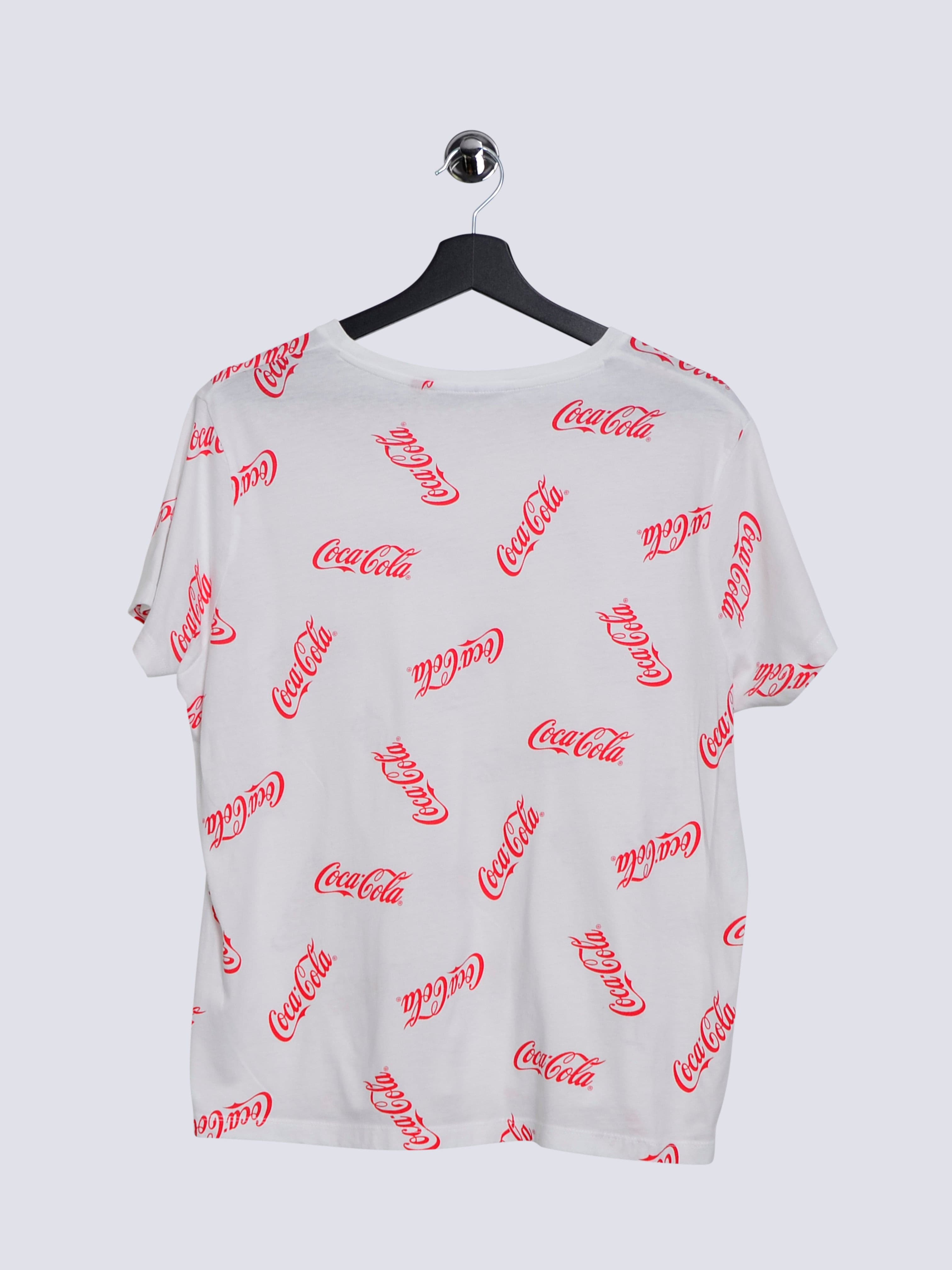 Coca Cola Print Shirt White // X-Small - RHAGHOUSE VINTAGE