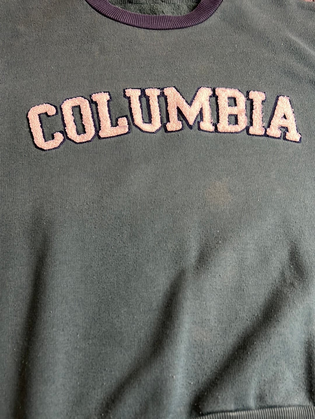Columbia Spellout Sweatshirt Green // X-Small - RHAGHOUSE VINTAGE