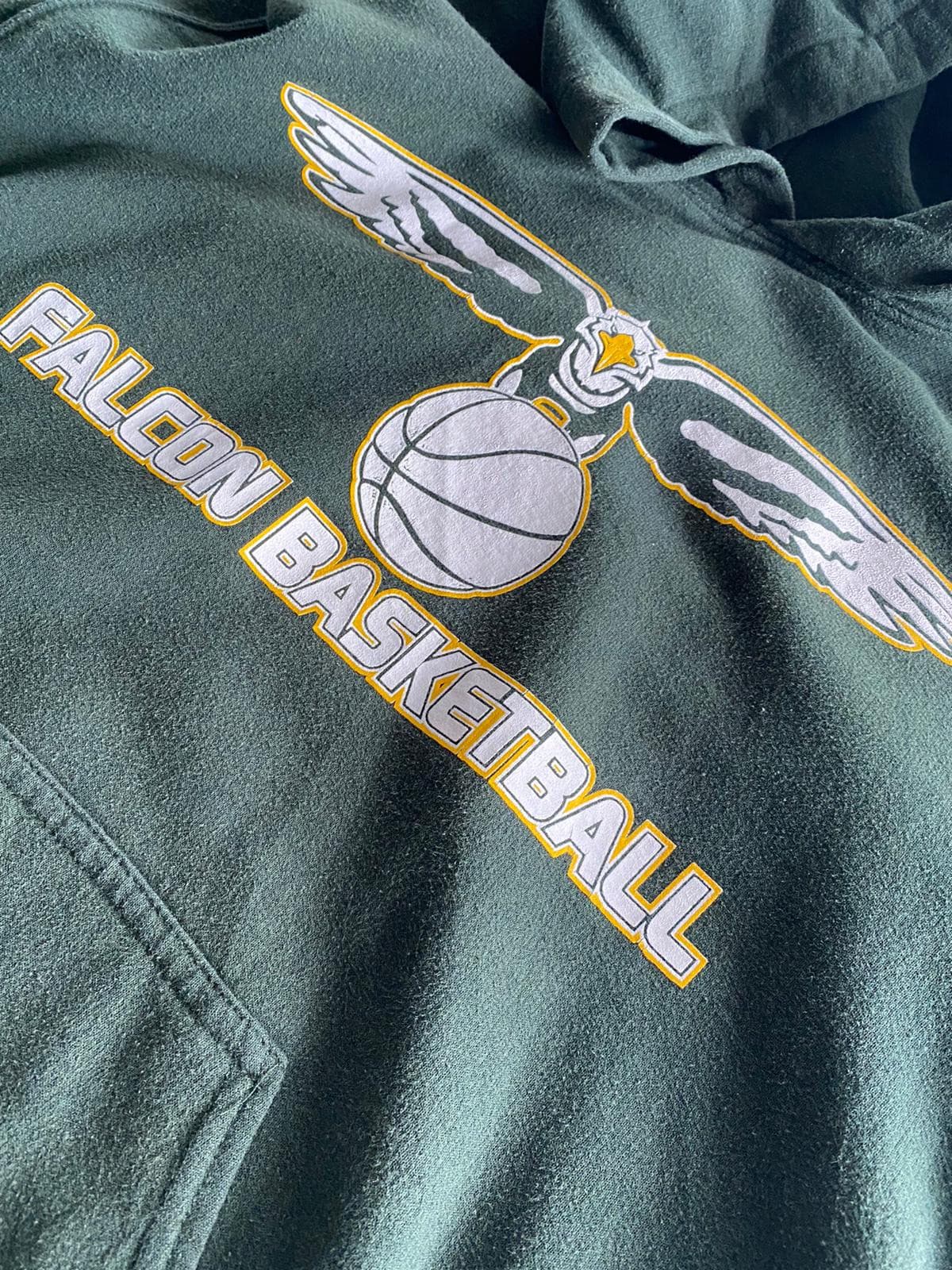 Falcon Basketball Hoodie Green // X-Small - RHAGHOUSE VINTAGE