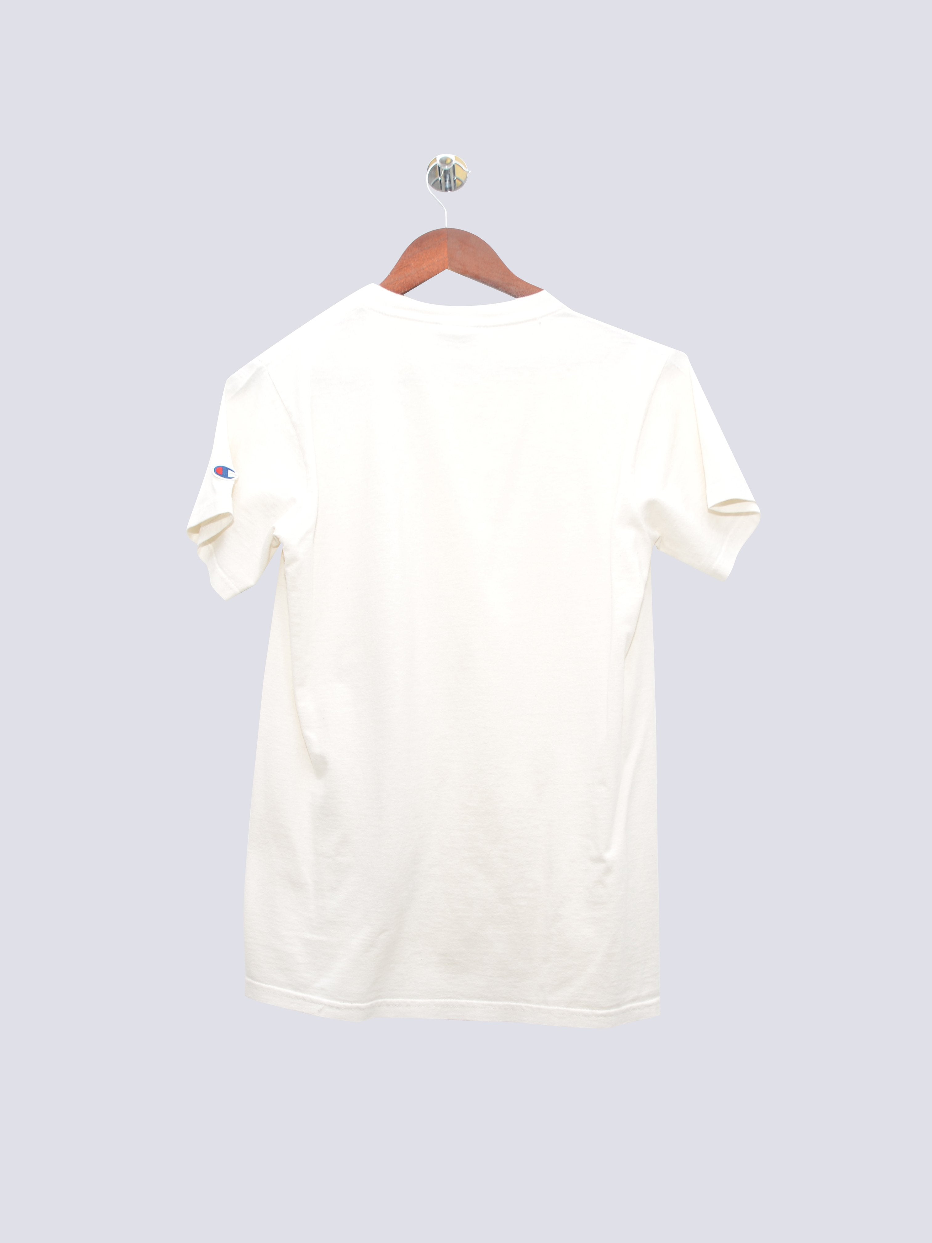 Vintage Champion River Hawks Shirt White // X-Small - RHAGHOUSE VINTAGE