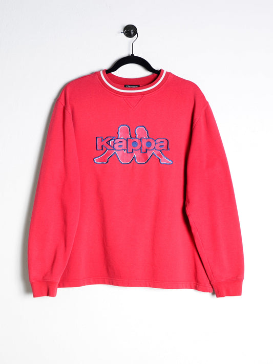 Vintage Kappa "Big Logo" Sweatshirt Red // X-Small - RHAGHOUSE VINTAGE