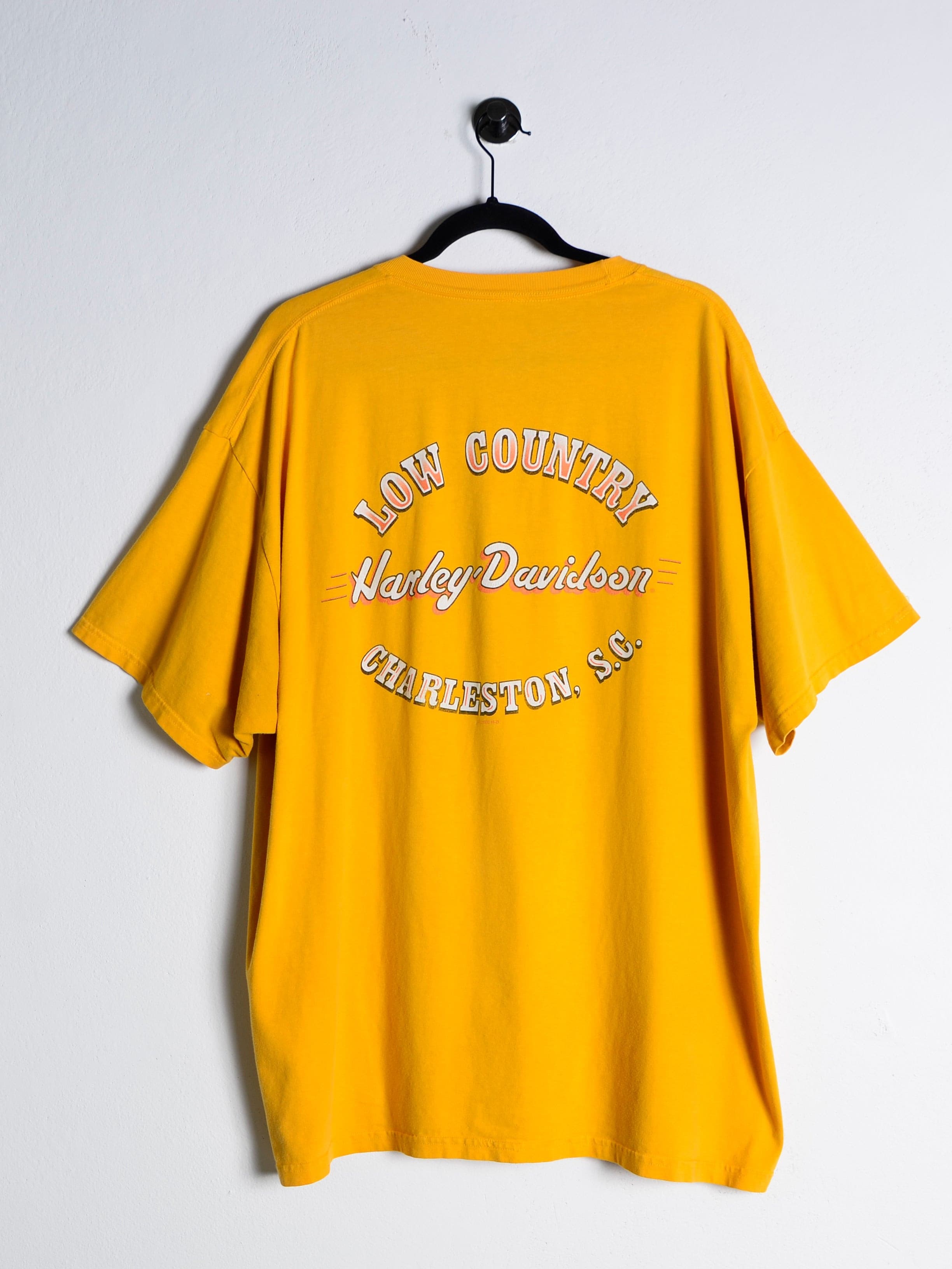 Vintage Harley Davidson „Charleston“ Tee Yellow // 3XL - RHAGHOUSE VINTAGE