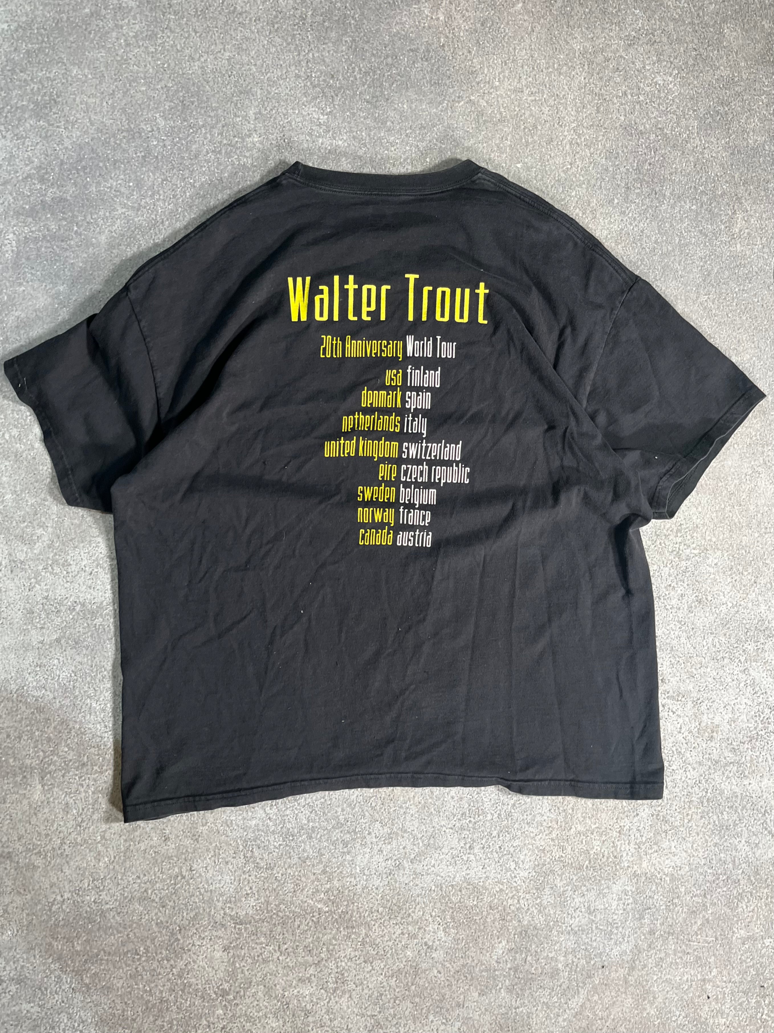 Vintage Walter Trout T Shirt Black // X-Large - RHAGHOUSE VINTAGE