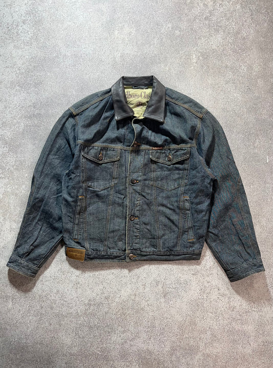 Vintage Marlboro Denim Jacket Blue // Small - RHAGHOUSE VINTAGE