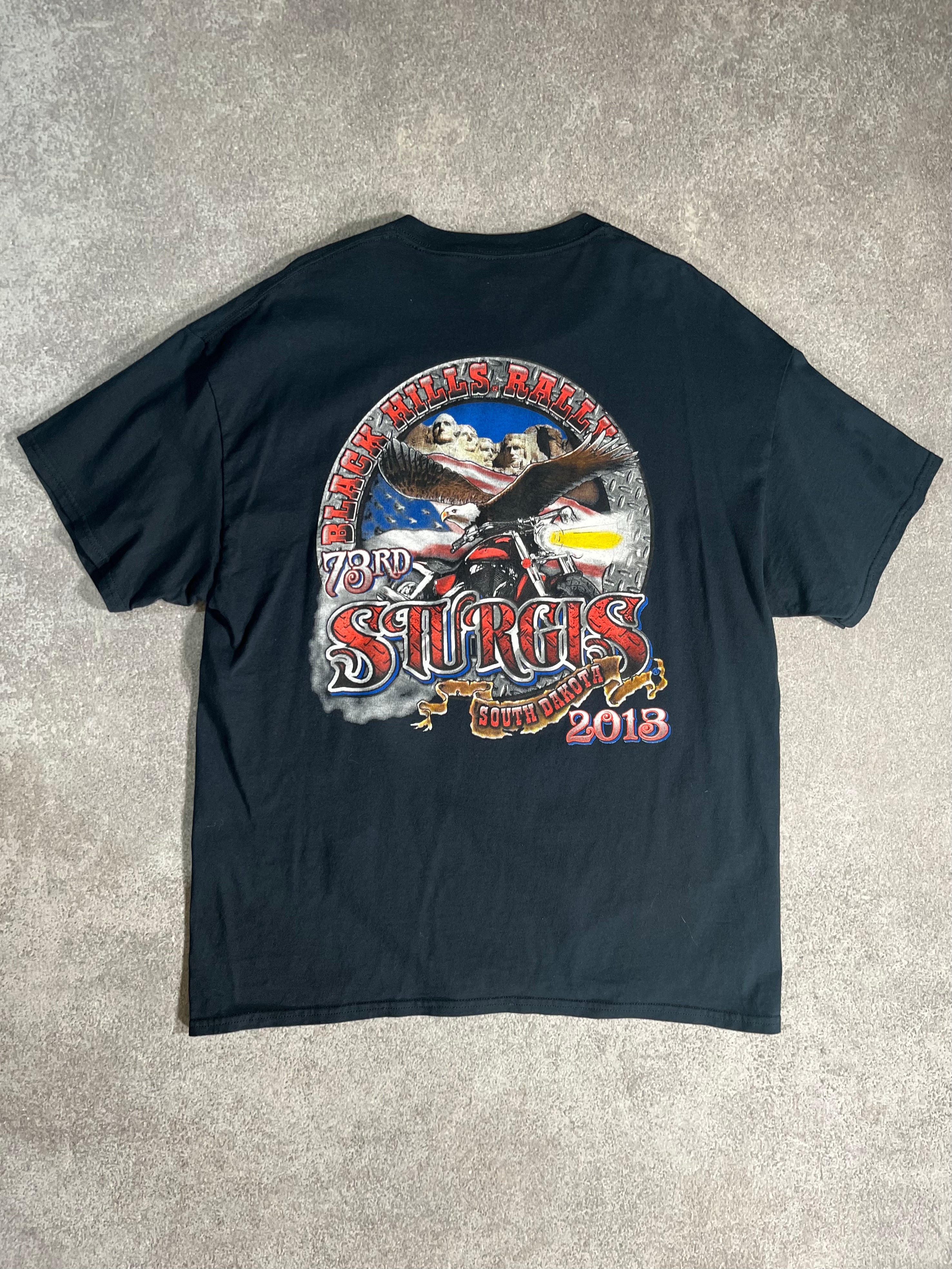 Vintage Sturgis T Shirt Black // Large - RHAGHOUSE VINTAGE