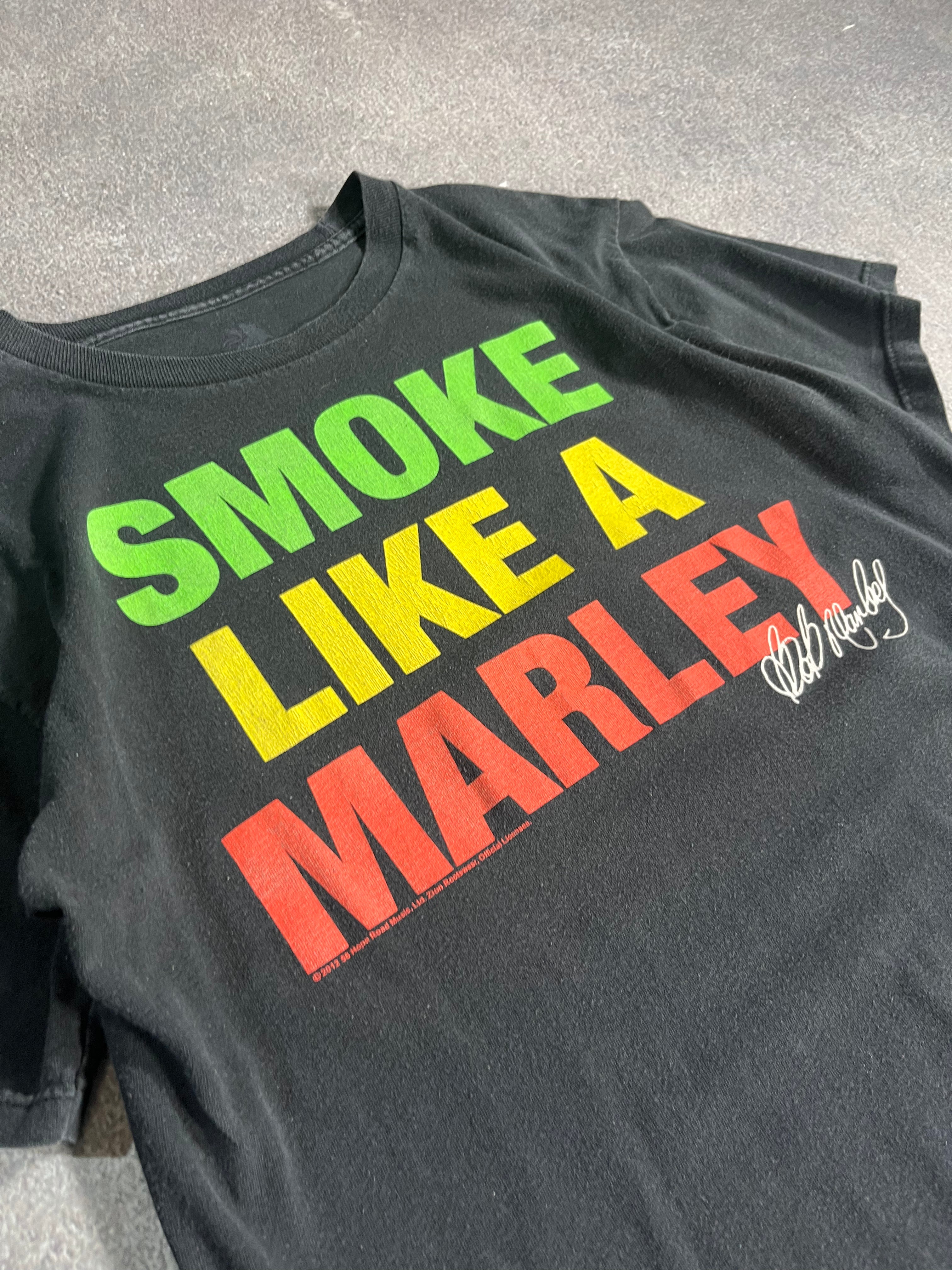 Vintage Bob Marley T Shirt Black // Small - RHAGHOUSE VINTAGE