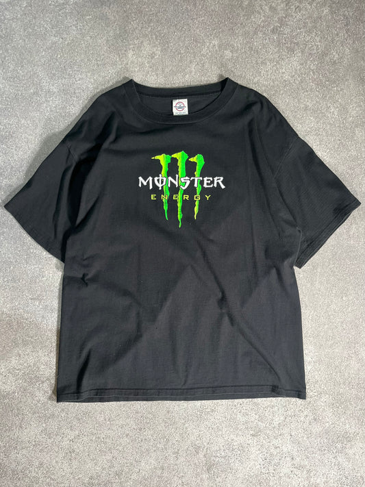 Vintage Monster Energy T Shirt Black // Large - RHAGHOUSE VINTAGE