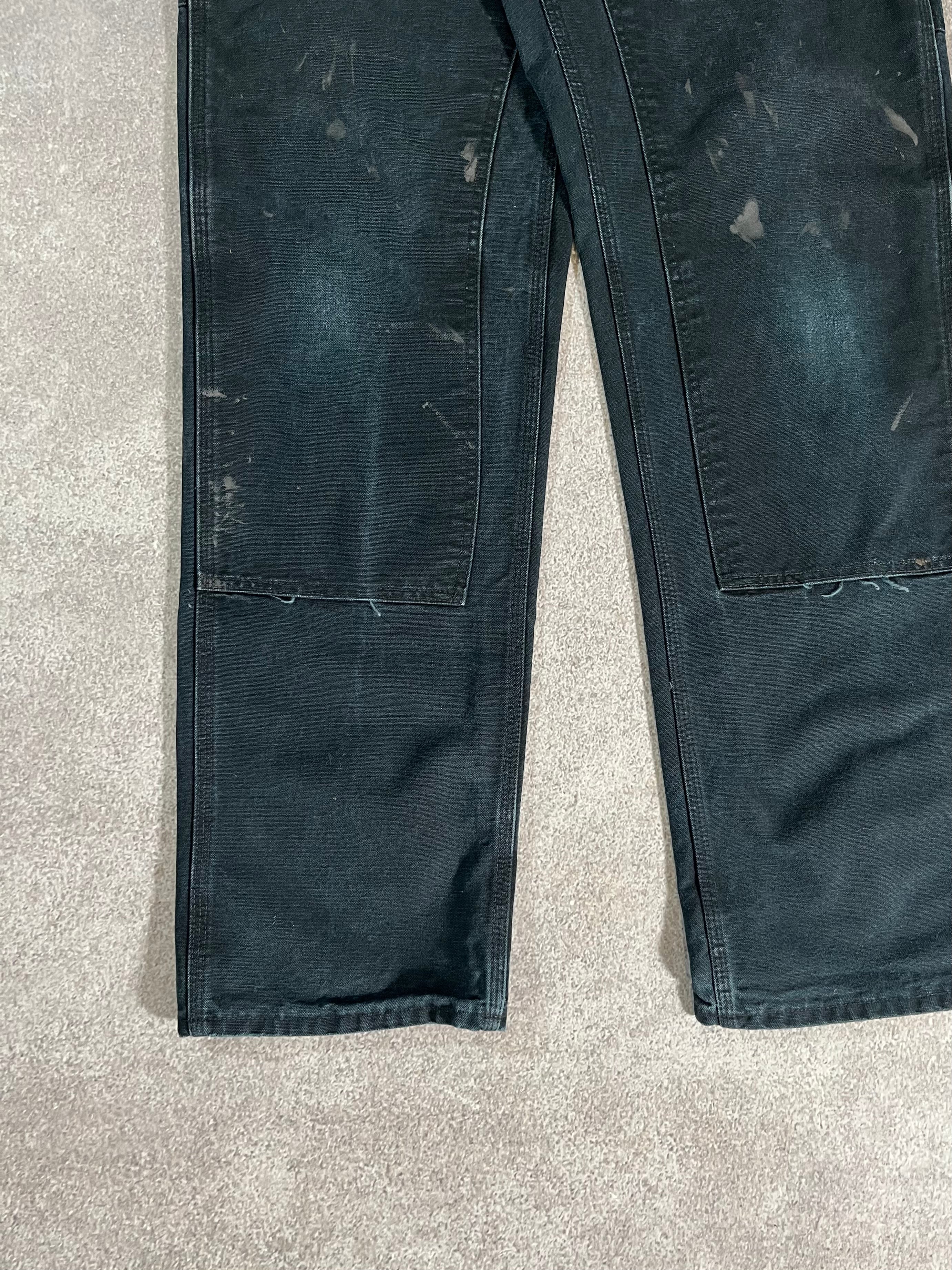 Vintage Carhartt Double Knee Pants Blue  // W33 L32 - RHAGHOUSE VINTAGE