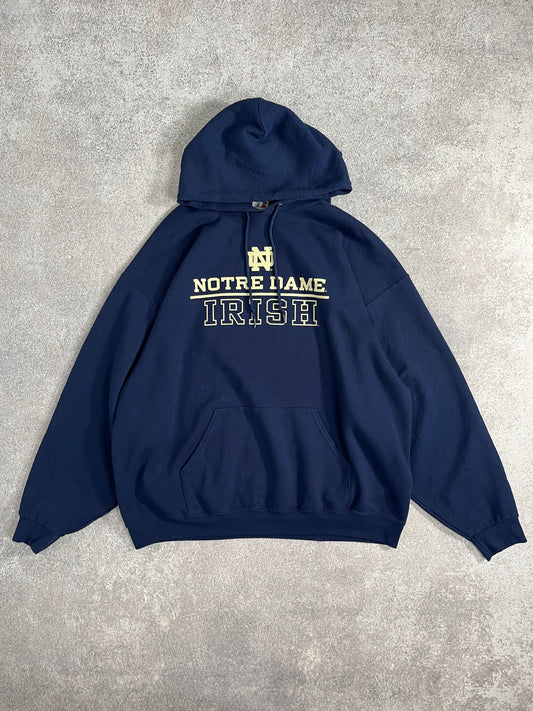 Vintage Russell Notre Dame Hoodie Blue // X-Large - RHAGHOUSE VINTAGE
