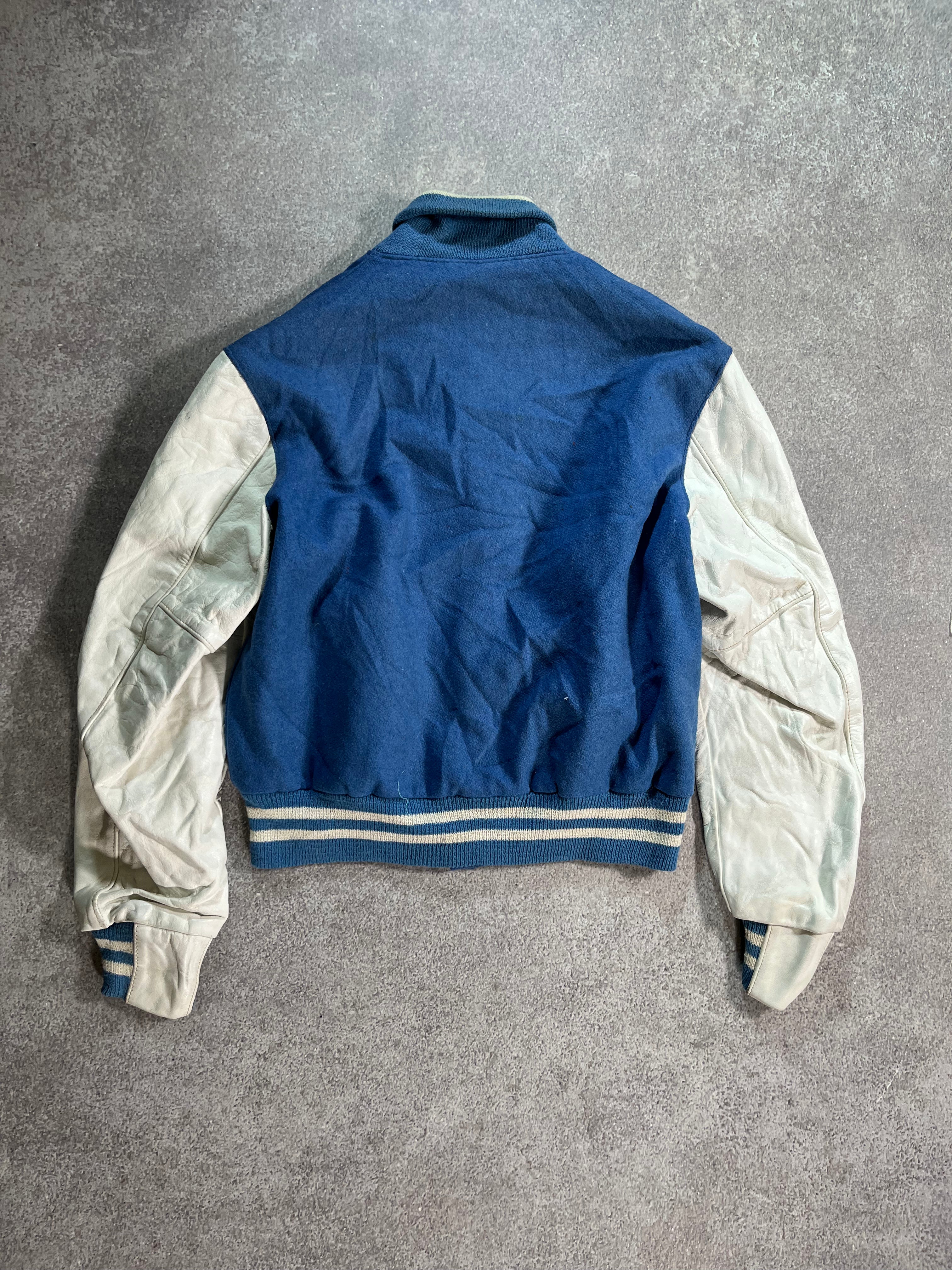 Vintage America Boy Varsity Jacket Blue // Small - RHAGHOUSE VINTAGE