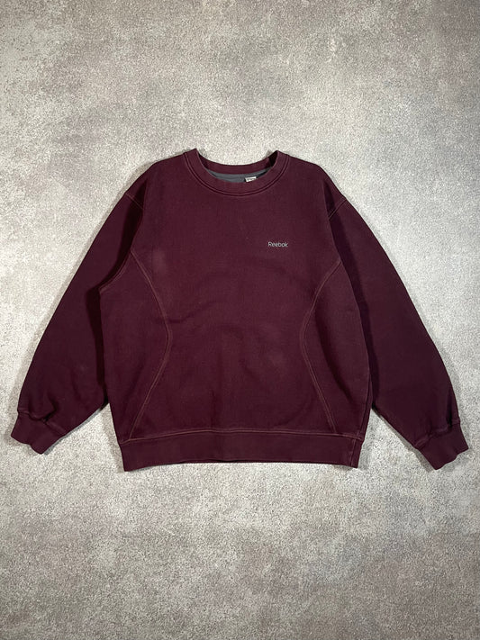 Vintage Reebok Sweatshirt Dark Red // Small - RHAGHOUSE VINTAGE