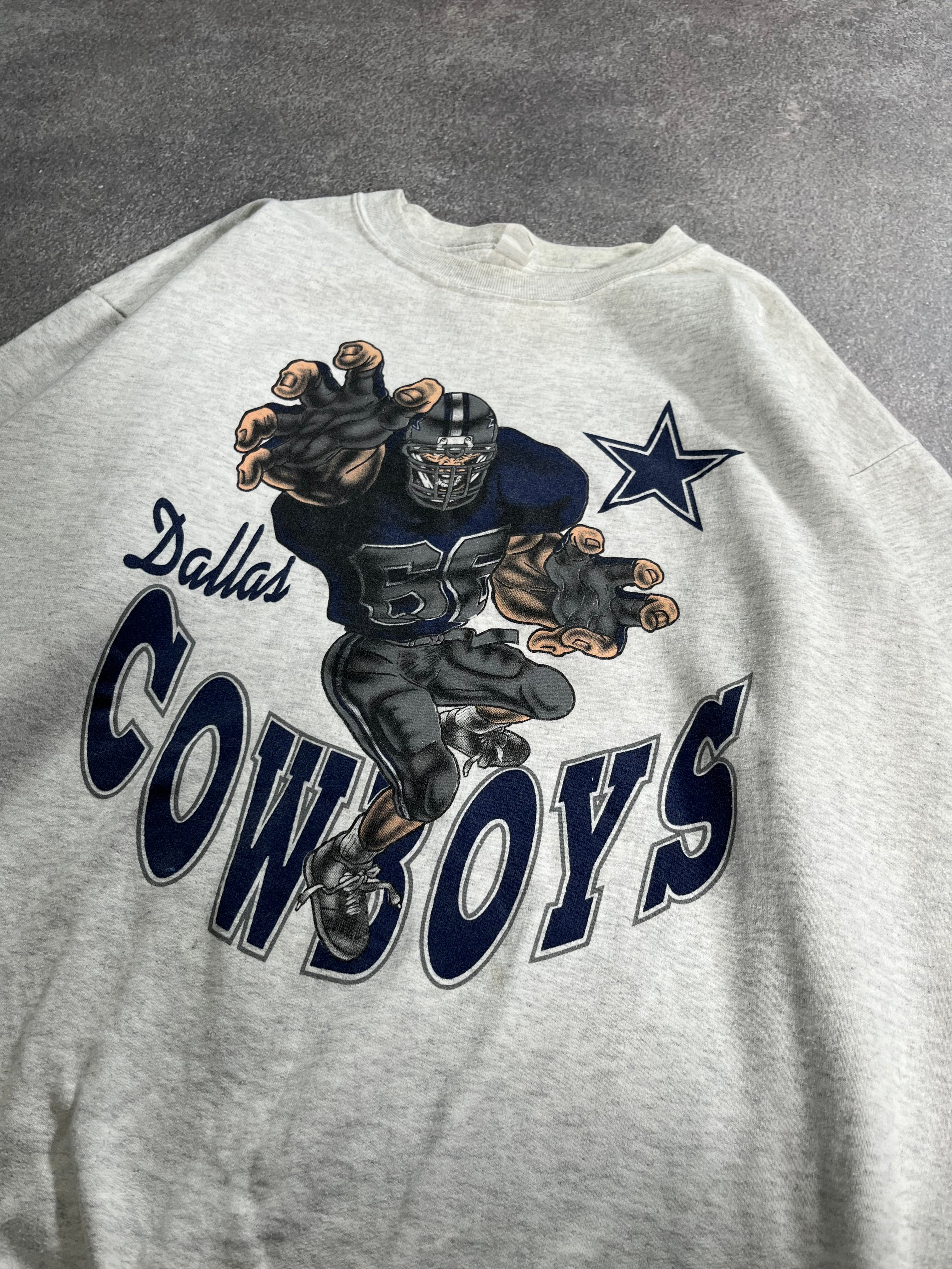 Vintage Dallas Cowboys Sweater White  // Small - RHAGHOUSE VINTAGE