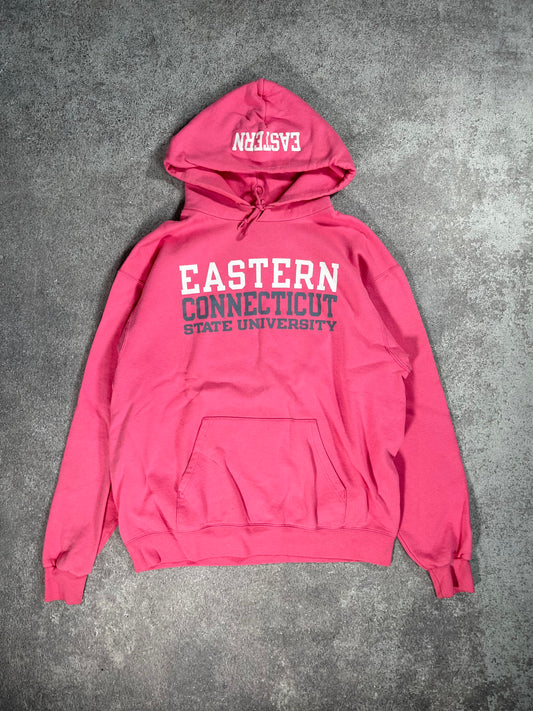 Champion Connecticut State University Hoodie Pink // Large - RHAGHOUSE VINTAGE