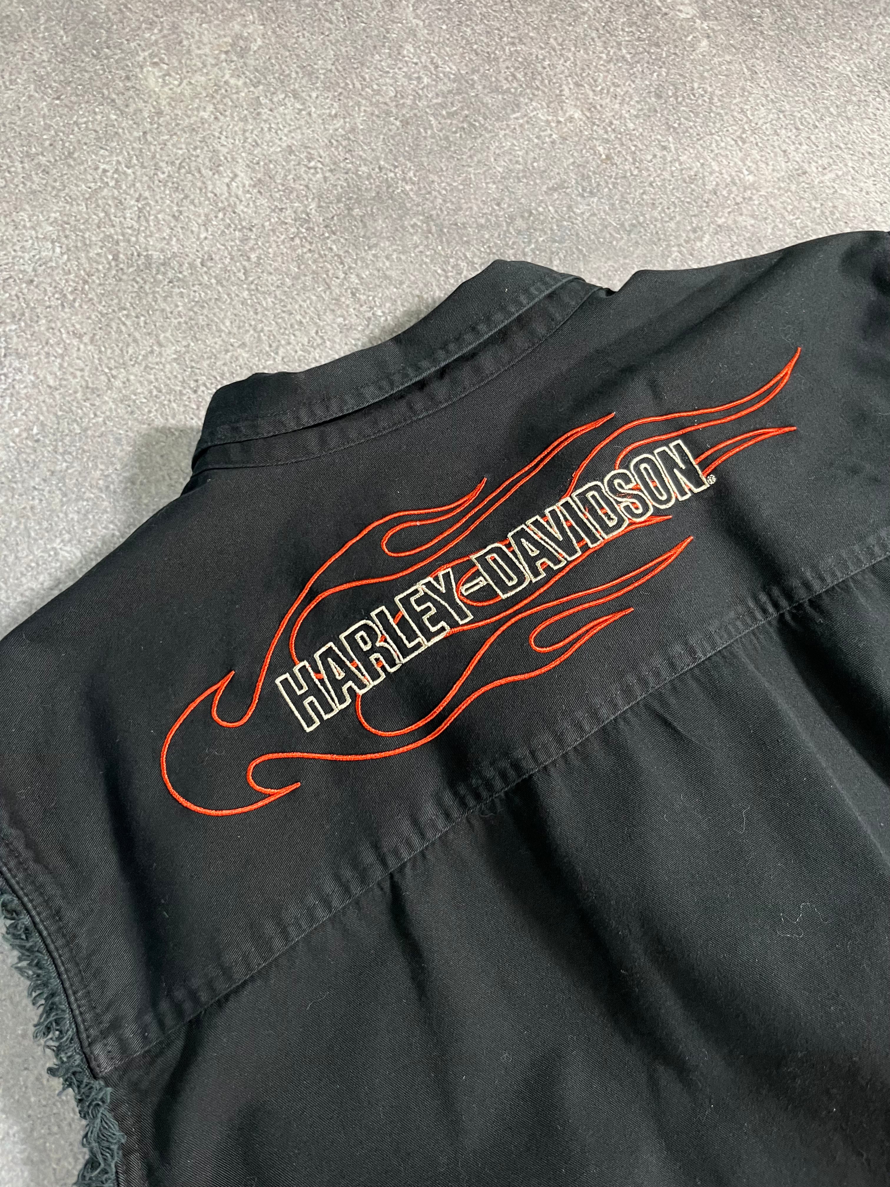 Vintage Harley Davidson Vest Black // X-Large - RHAGHOUSE VINTAGE