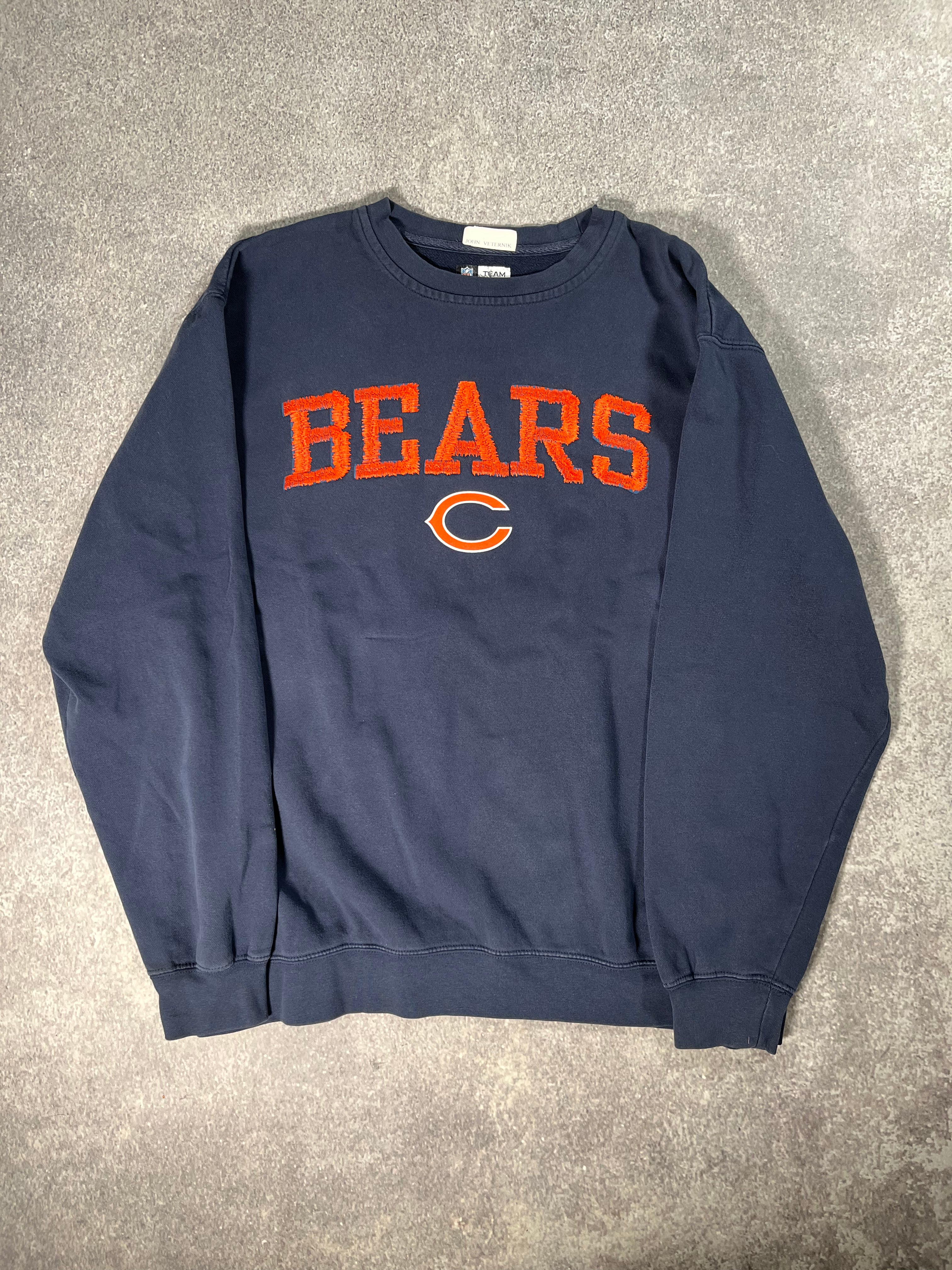 NFL Chicago Bears Logo Sweatshirt Navy // Large - RHAGHOUSE VINTAGE