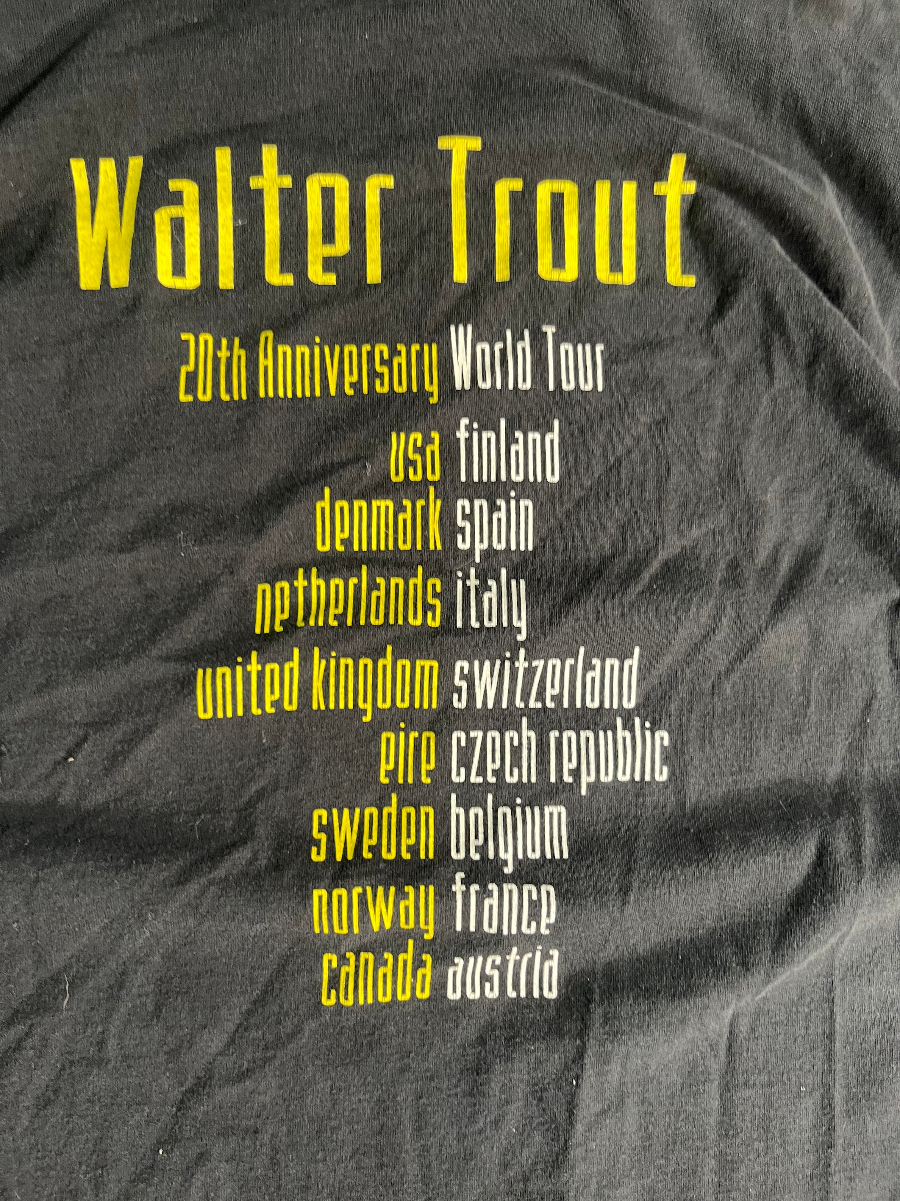 Vintage Walter Trout T Shirt Black // X-Large - RHAGHOUSE VINTAGE