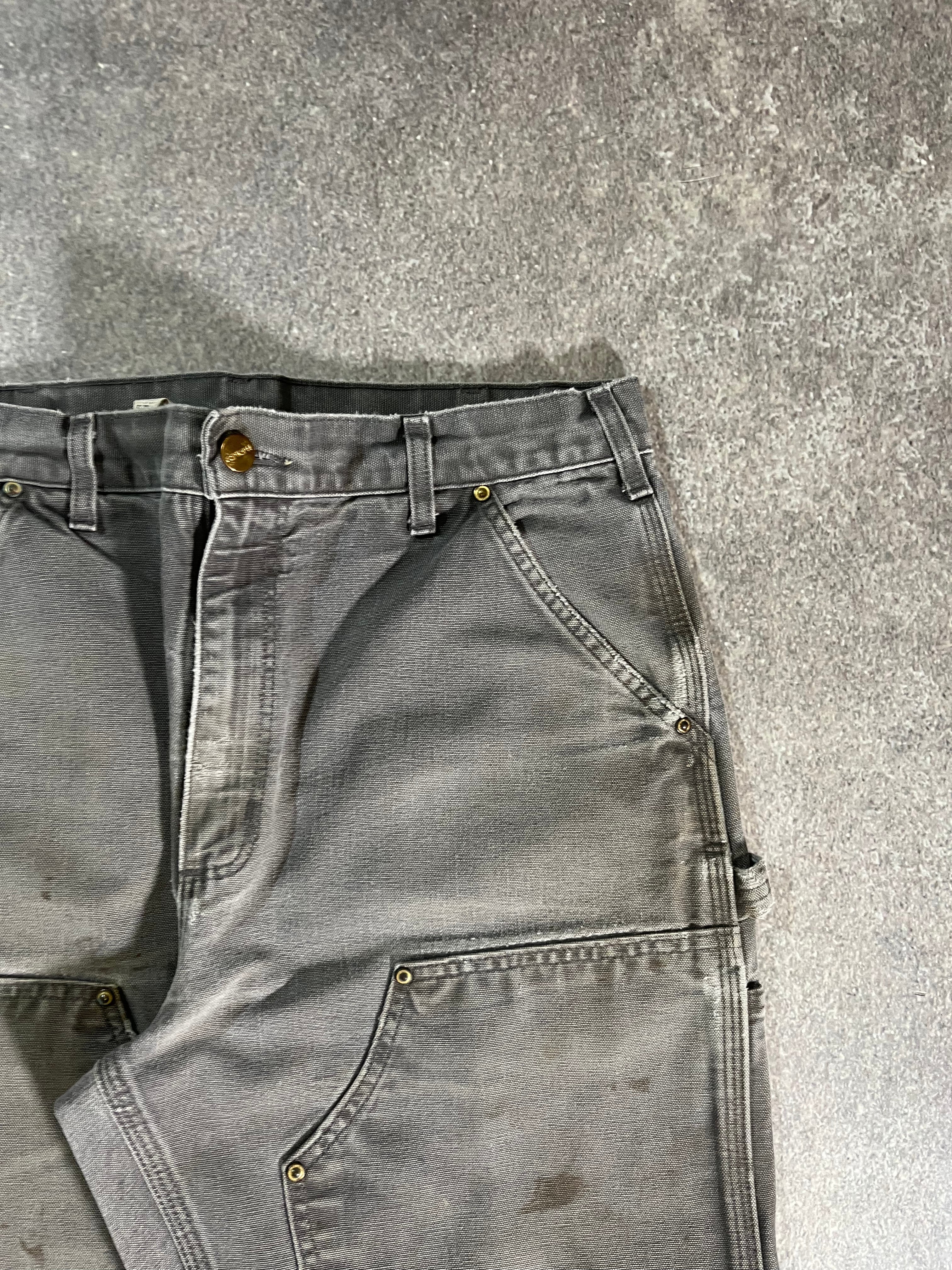 Vintage Carhartt Double Knee Pants Grey  // W32 L31 - RHAGHOUSE VINTAGE