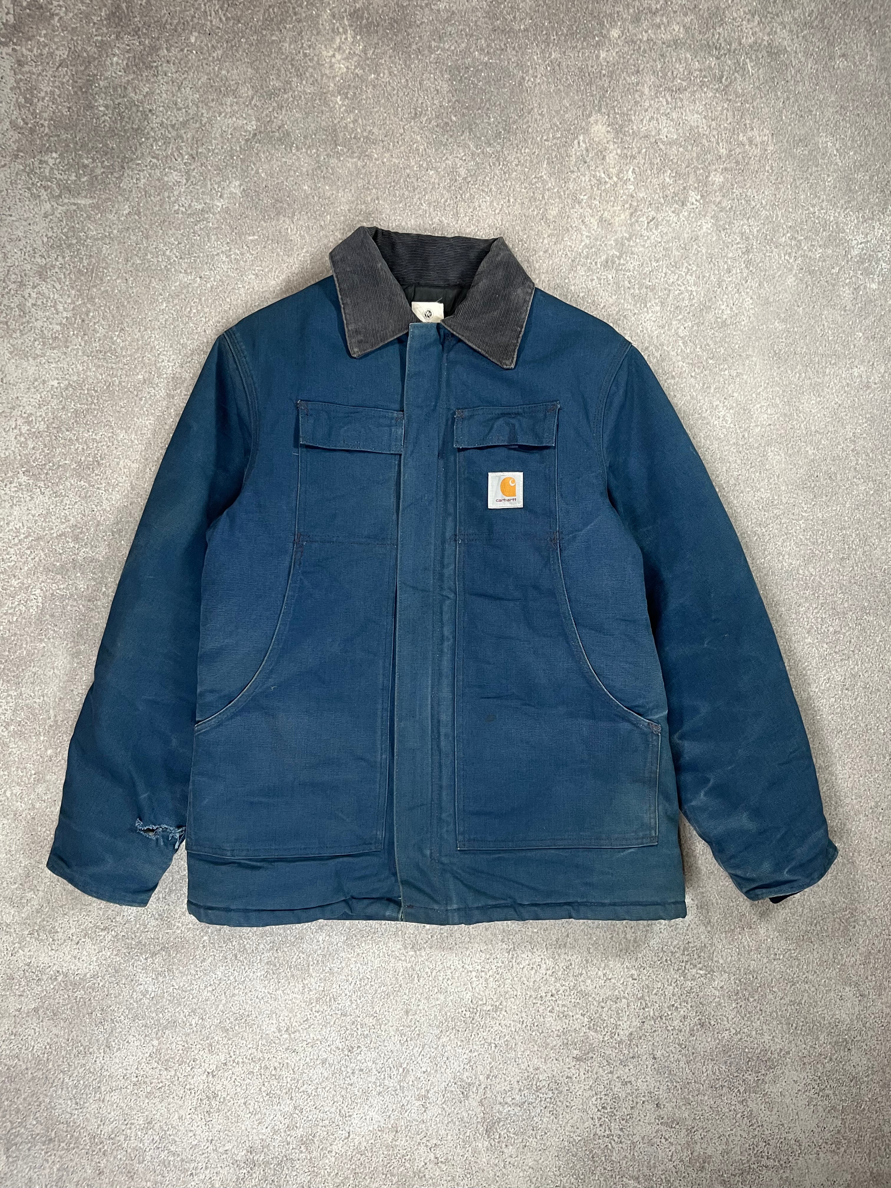 Carhartt Chore Coat Jacket Blue // Small - RHAGHOUSE VINTAGE