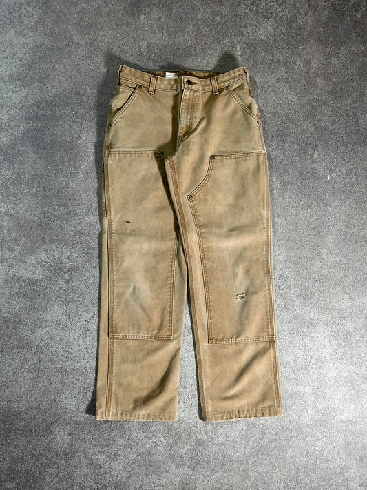 Vintage Carhartt Double Knee Pants Beige // W28 L30 - RHAGHOUSE VINTAGE
