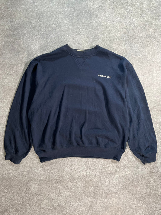 Vintage Reebok Sweater Blue  // Medium - RHAGHOUSE VINTAGE